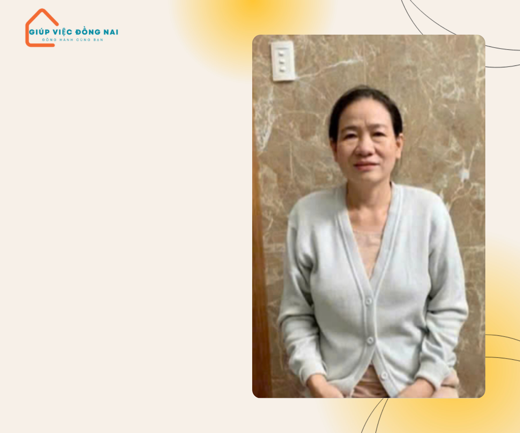 Chị NGÔ THỊ KIM NGA, sinh năm 1972, quê Hưng Yên cần tìm việc