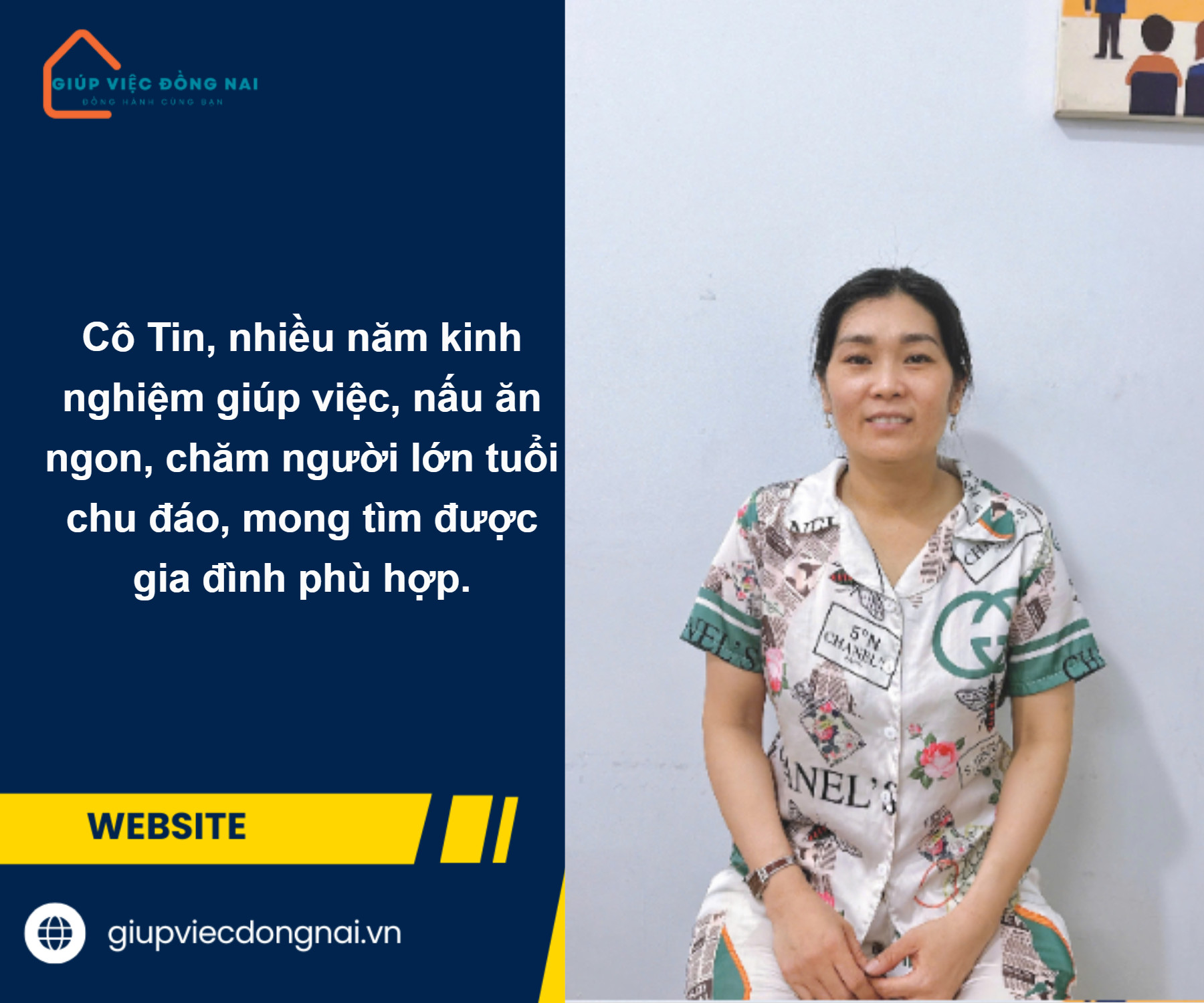 Chị PHAN THỊ NGỌC TIN, sinh năm 1984, quê Lâm Đồng cần tìm việc