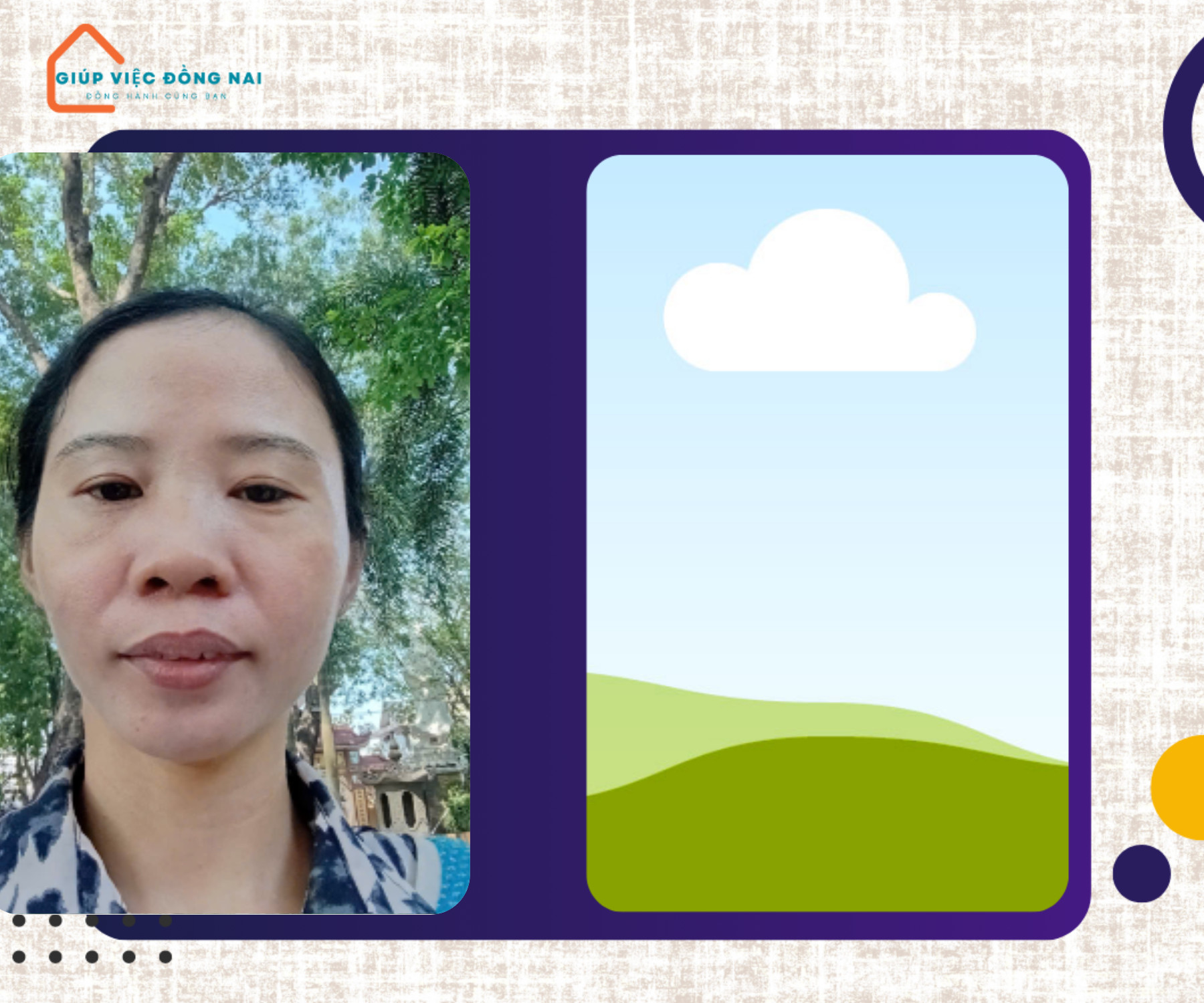 Chị LÊ THỊ ĐỨC, sinh năm 1989, quê Thanh Hóa cần tìm việc