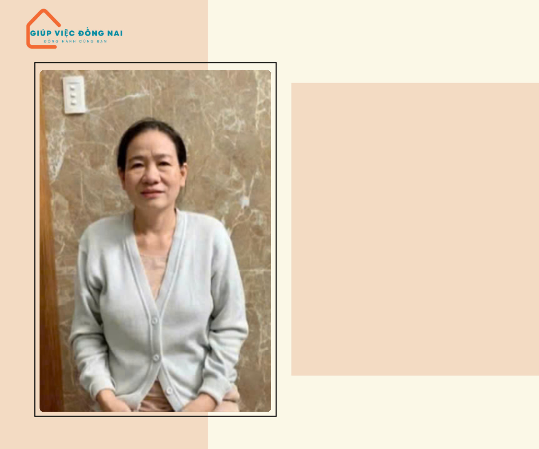 Chị NGÔ THỊ KIM NGA, sinh năm 1972, quê Hưng Yên cần tìm việc