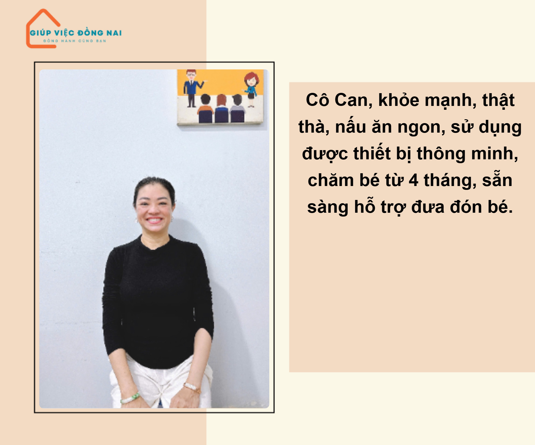 Chị Cổ Thị Can, sinh năm 1975, quê Cần Thơ cần tìm việc