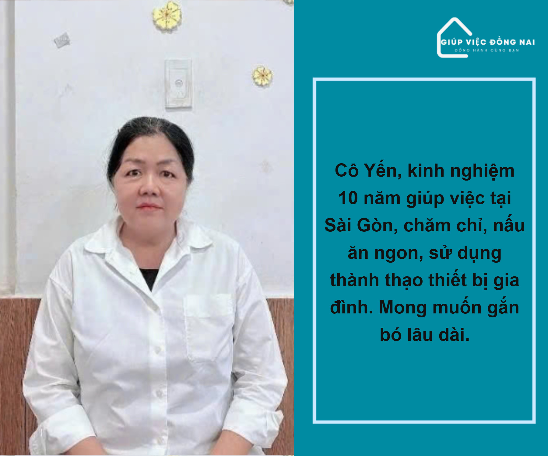 Chị Trương Ngọc Yến, sinh năm 1971, quê Hồ Chí Minh cần tìm việc