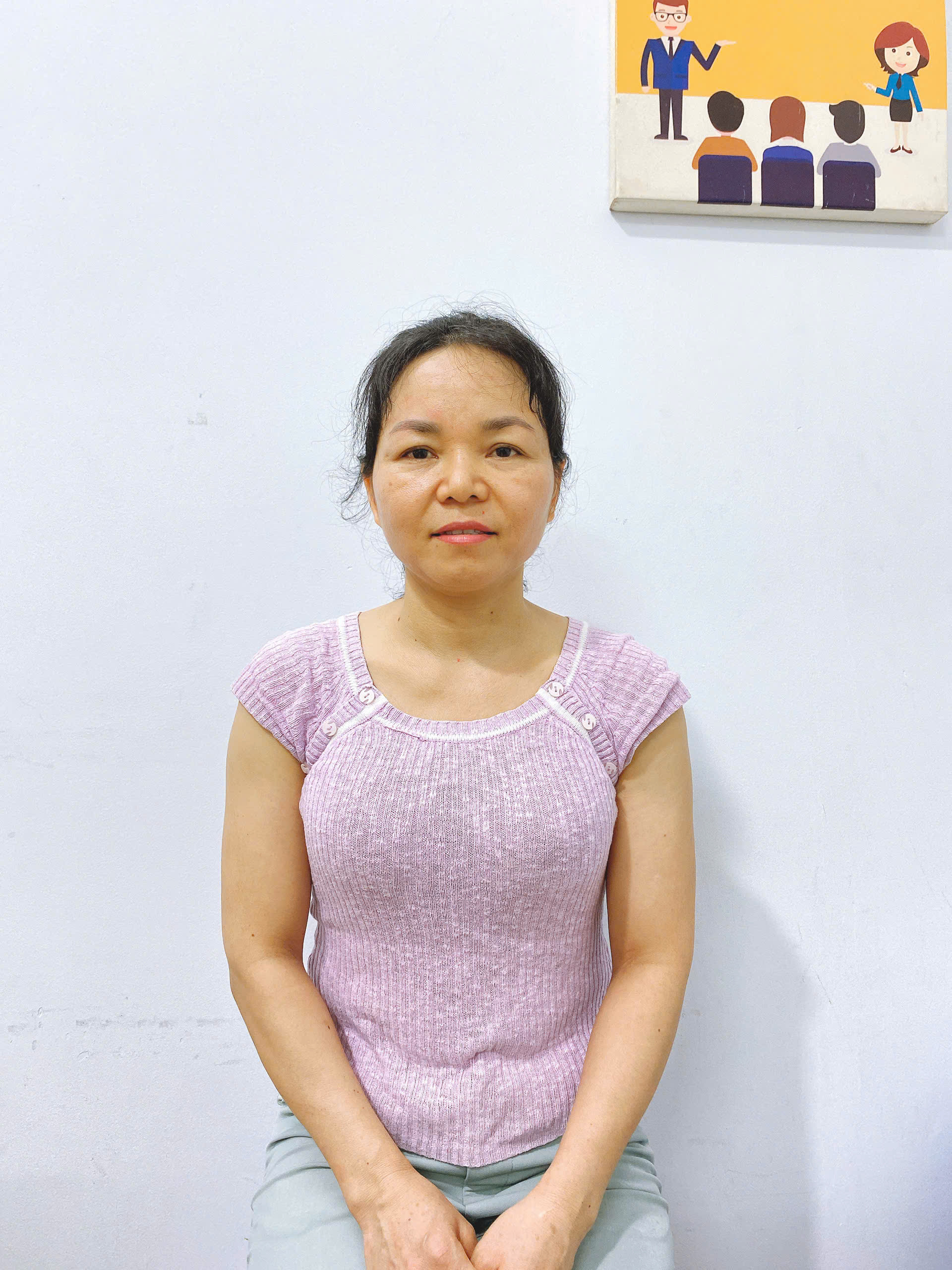 Chị Trần Thị Huyền, sinh năm 1979, quê Gia Lai Cần tìm việc làm.