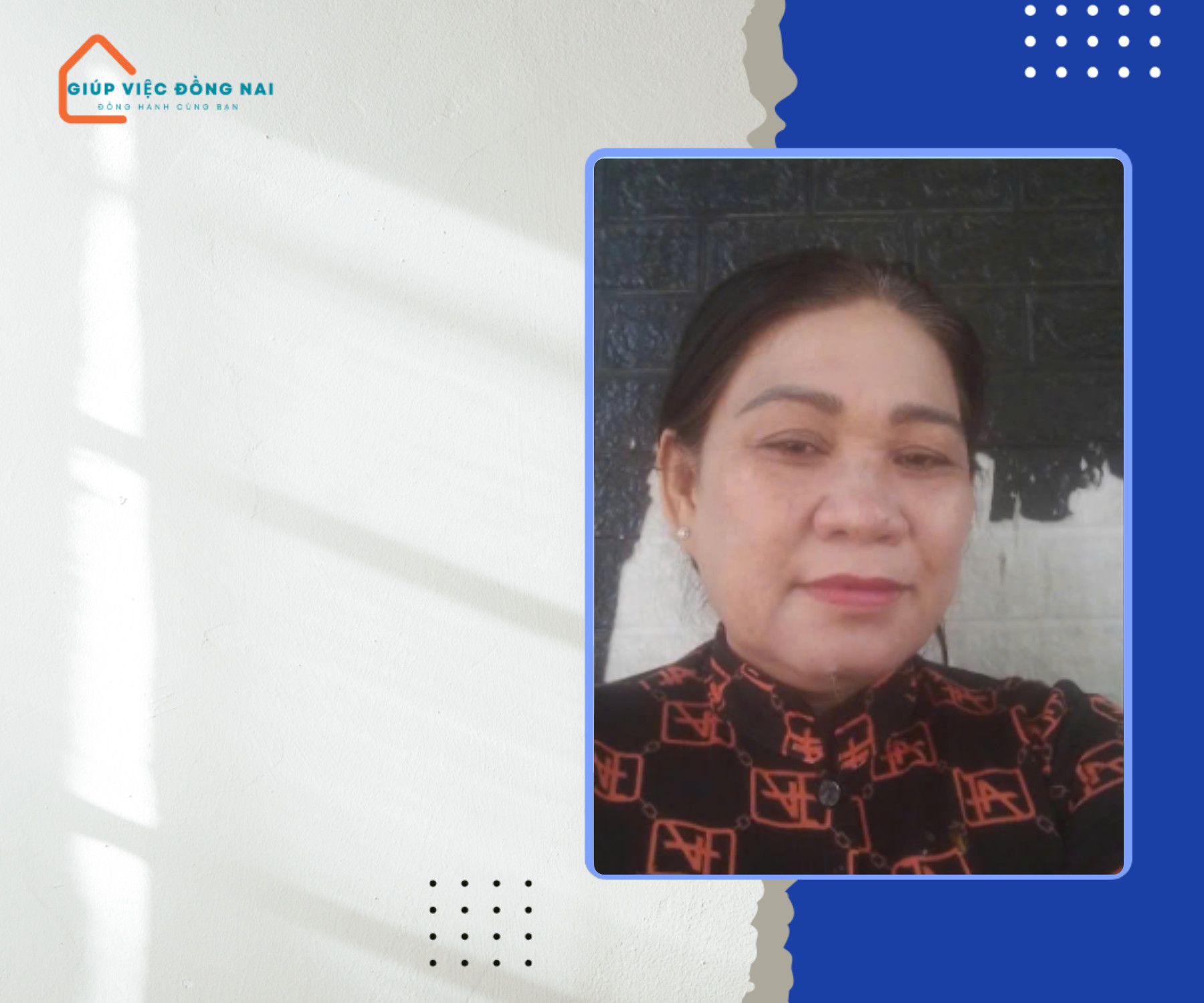 Chị NGUYỄN THỊ TRANG, sinh năm 1974, quê Đồng Tháp cần tìm việc