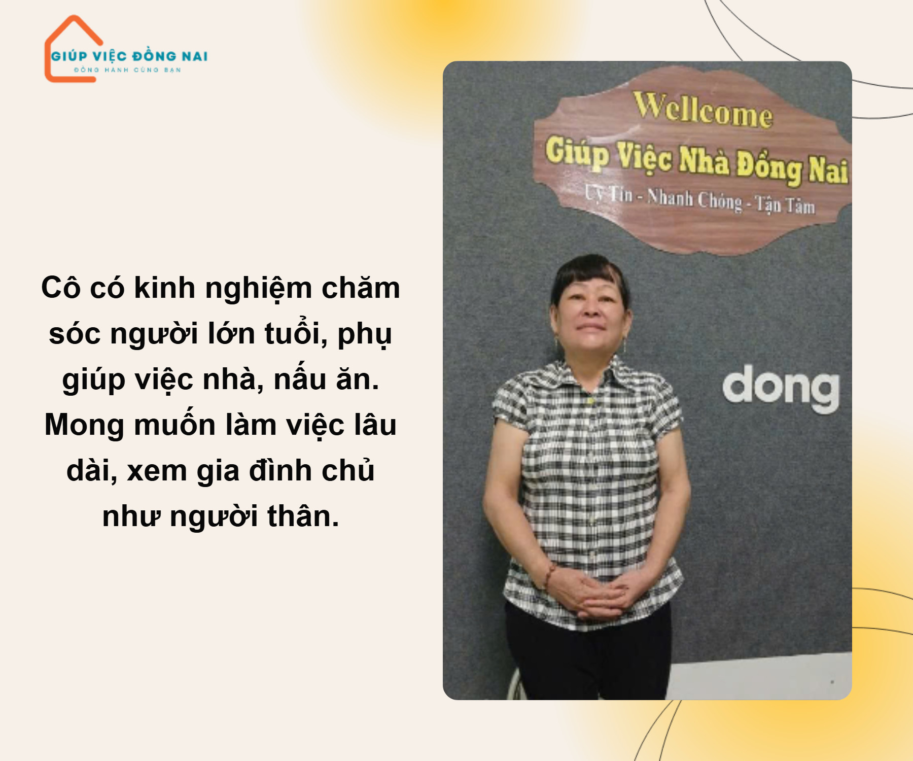 Chị Trần Thị Liễu, sinh năm 1963, quê Đồng Nai cần tìm việc