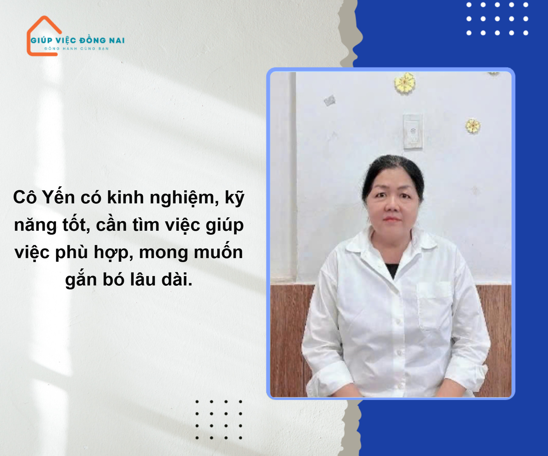 Chị Trương Ngọc Yến, sinh năm 1971, quê Hồ Chí Minh cần tìm việc