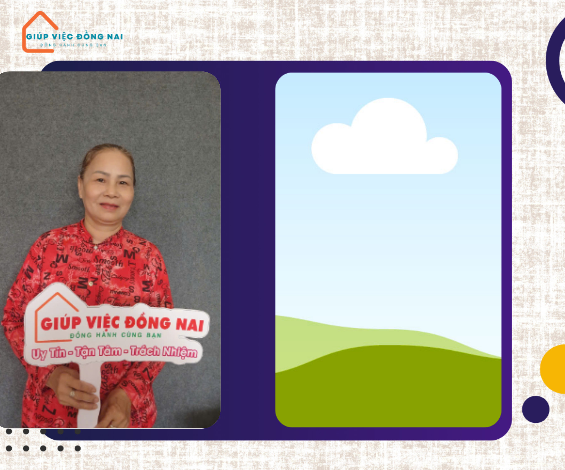 Chị TRẦN THỊ HƯỜNG, sinh năm 1968, quê Bà Rịa - Vũng Tàu cần tìm việc