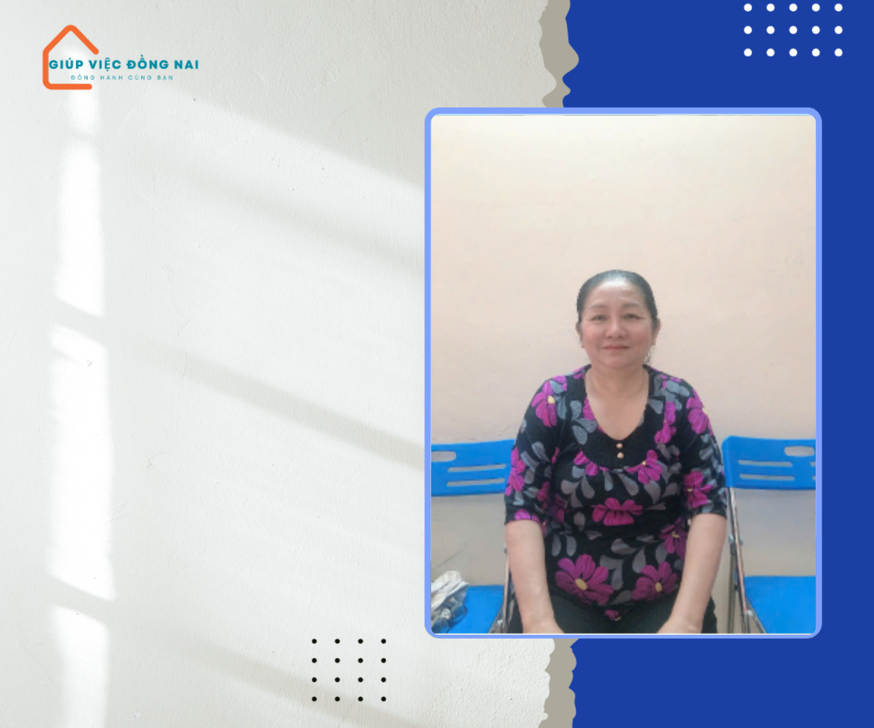 Chị Phạm Thị Ánh Nguyệt, sinh năm 1967, quê Bến Tre cần tìm việc