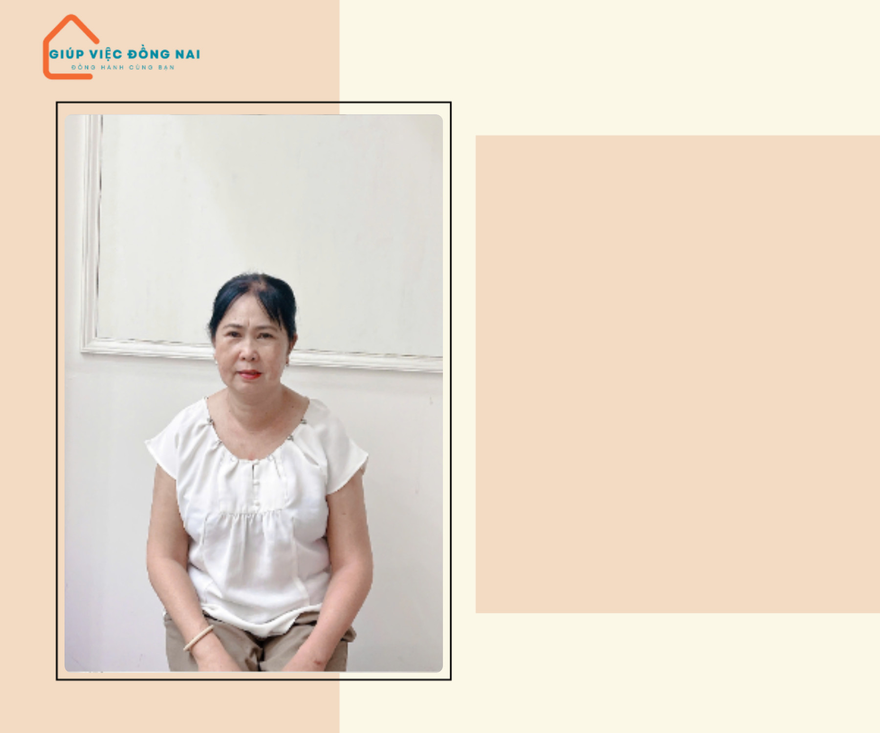 Chị Nguyễn Thị Cẩm Vân, sinh năm 1972, quê Đồng Tháp cần tìm việc