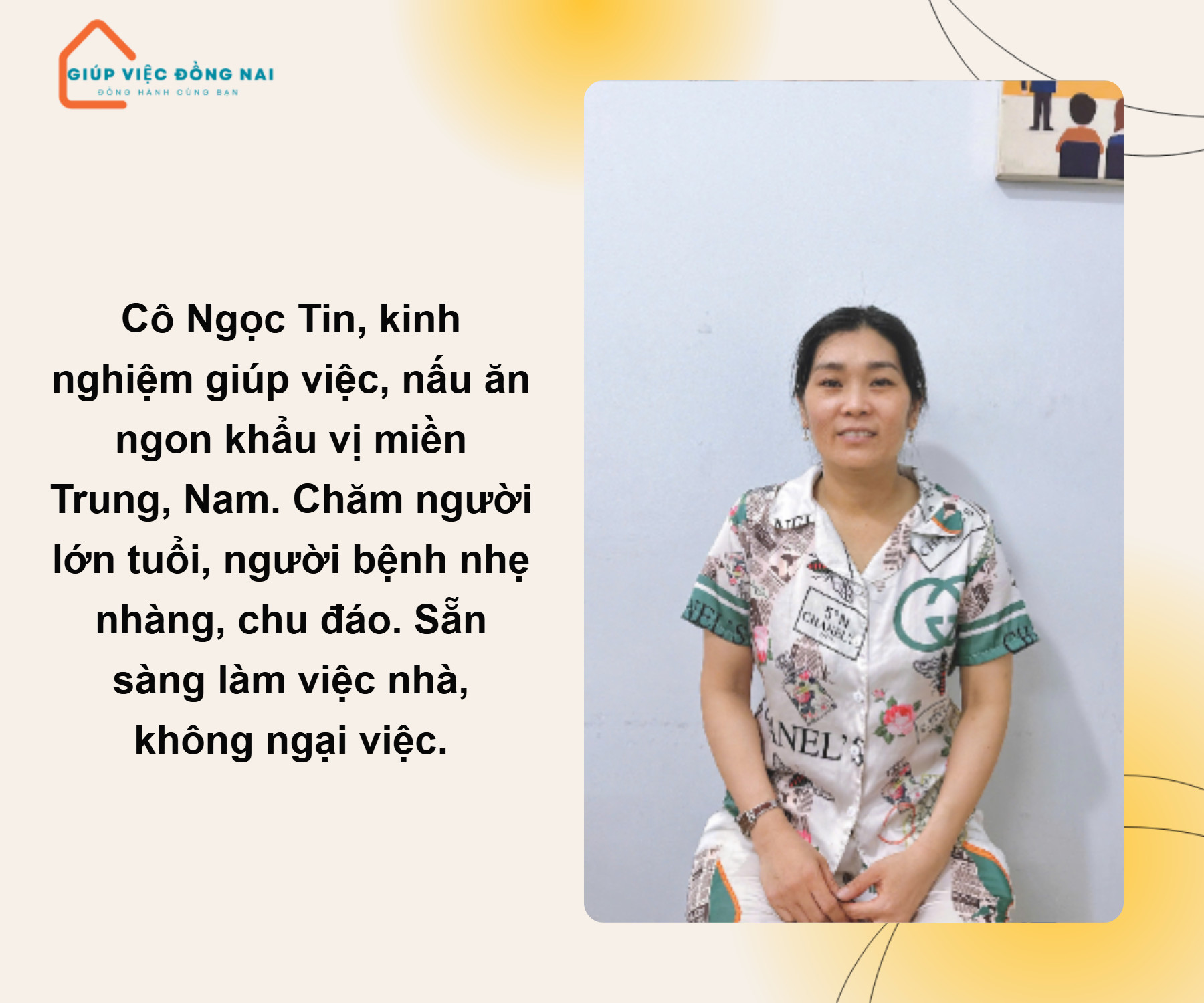 Chị PHAN THỊ NGỌC TIN, sinh năm 1984, quê Lâm Đồng cần tìm việc