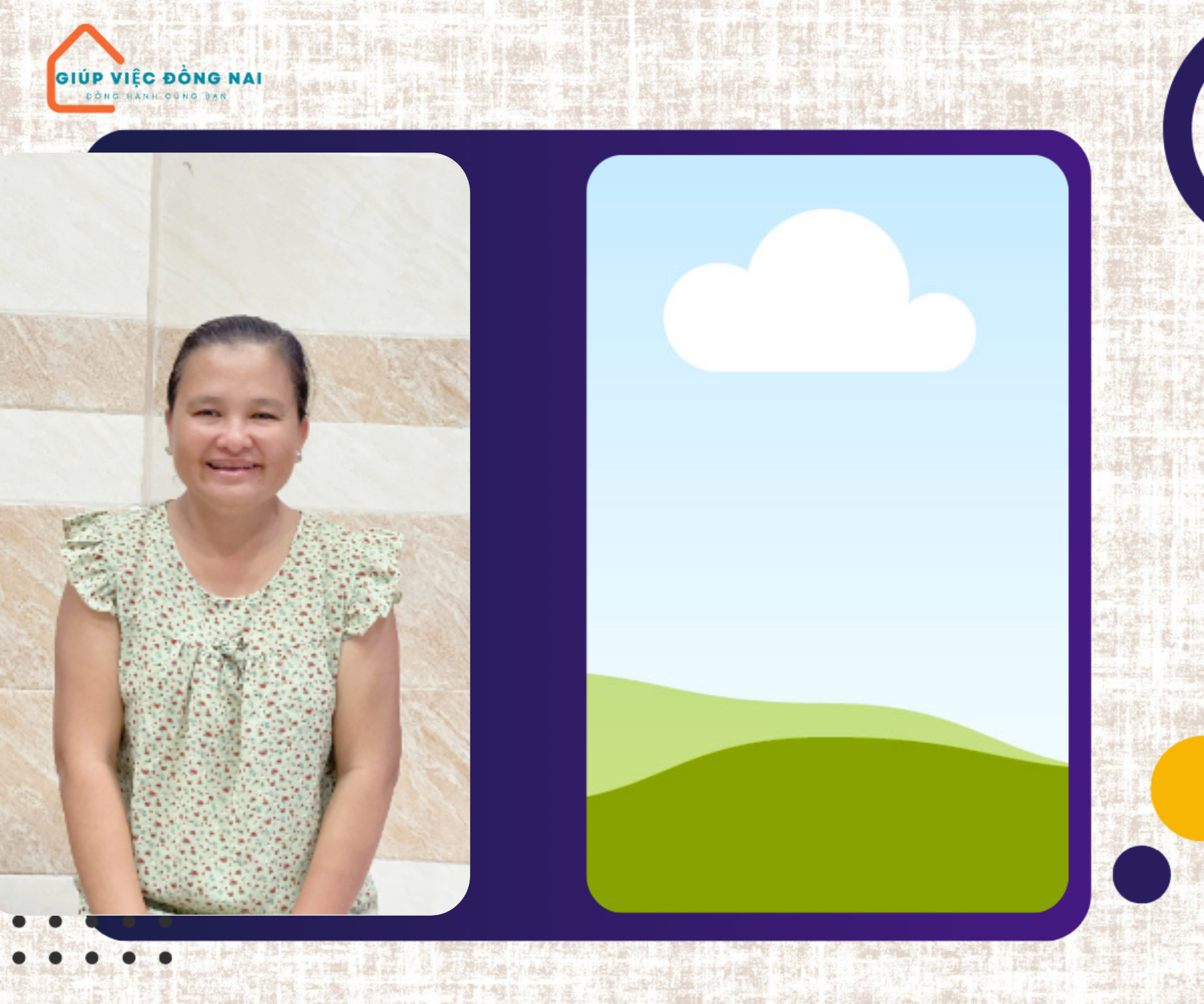 Chị PHẠM TUYẾT LOAN, sinh năm 1981, quê Tiền Giang cần tìm việc