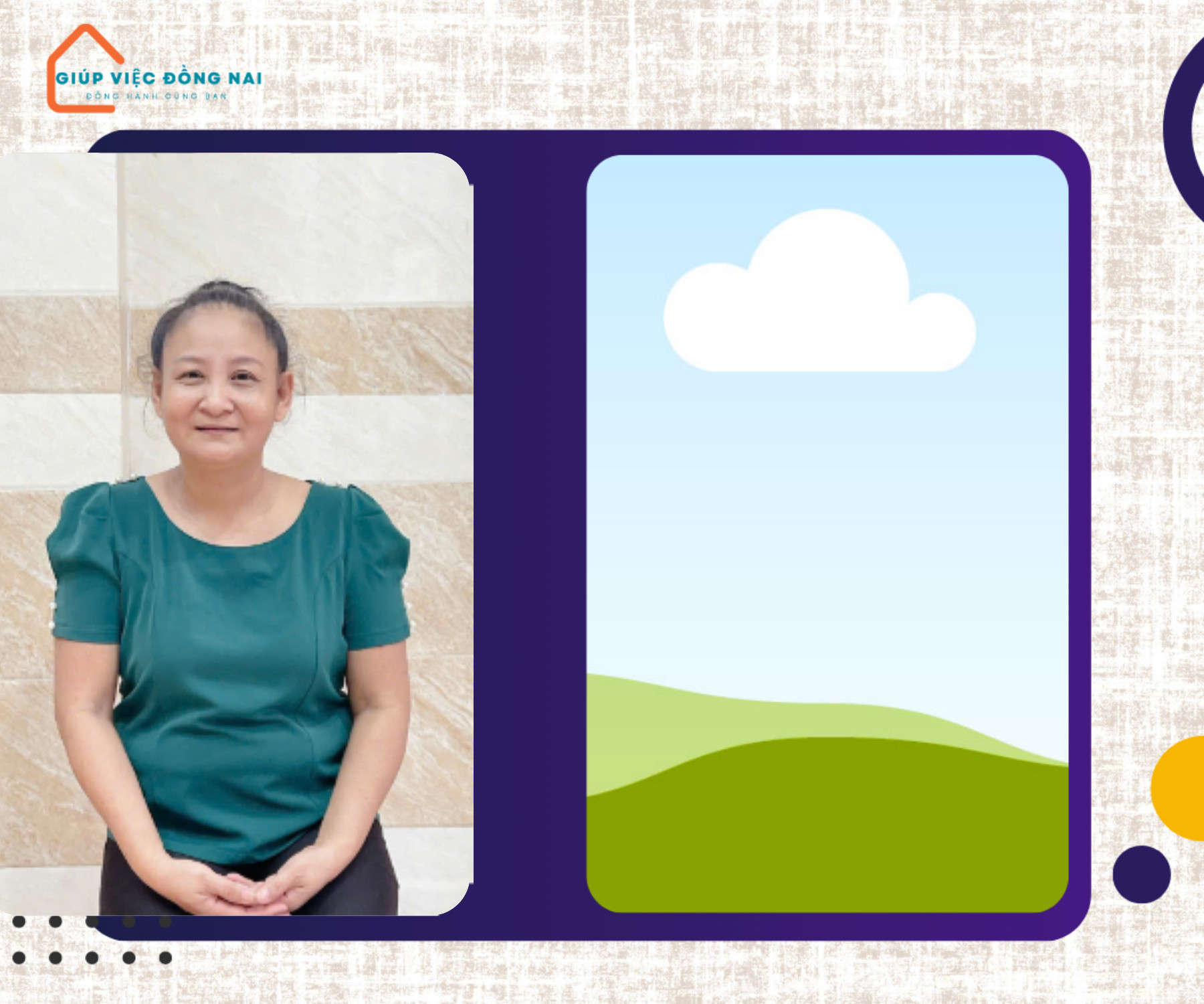 Chị Phạm Thị Hà, sinh năm 1974, quê Bến Tre cần tìm việc