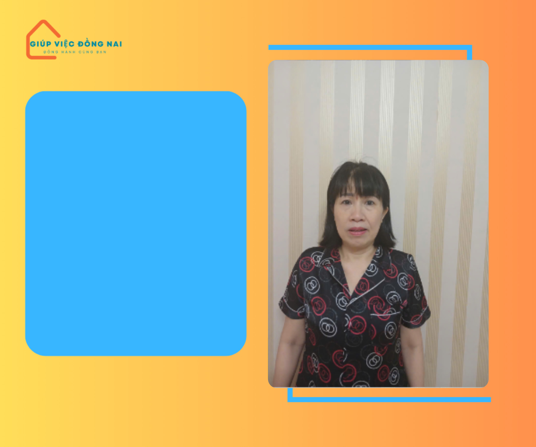 Chị ĐẶNG THỊ YẾN, sinh năm 1976, quê Quảng Bình cần tìm việc