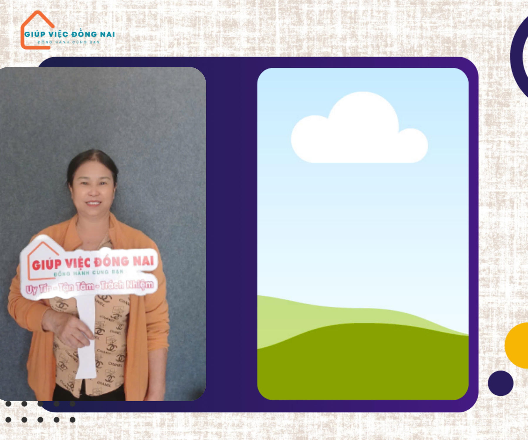 Chị ĐINH THỊ MƯỜI, sinh năm 1965, quê Quảng Ngãi cần tìm việc