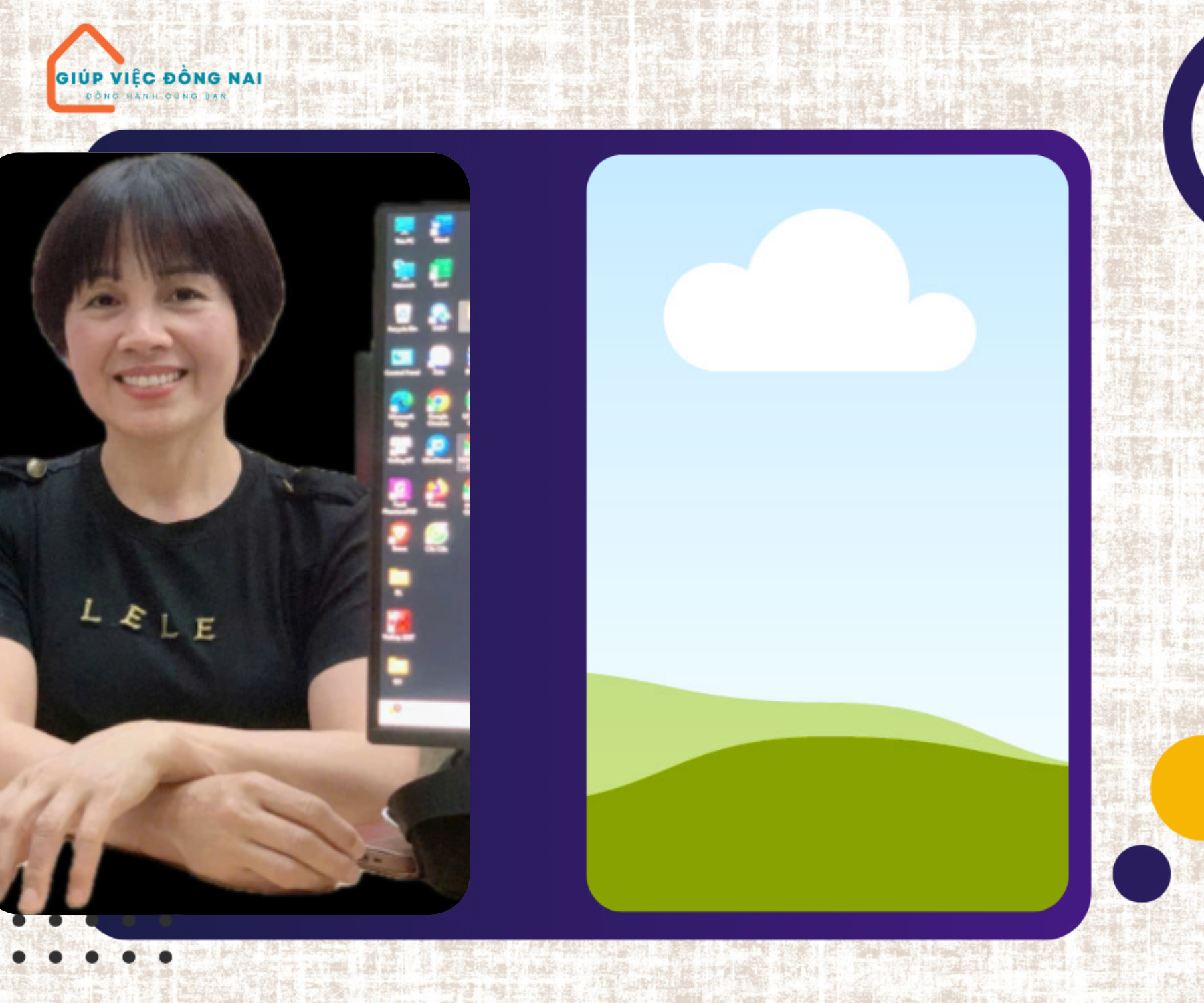 Chị ĐẶNG THỊ KIM LIÊN, sinh năm 1970, quê Bắc Giang cần tìm việc