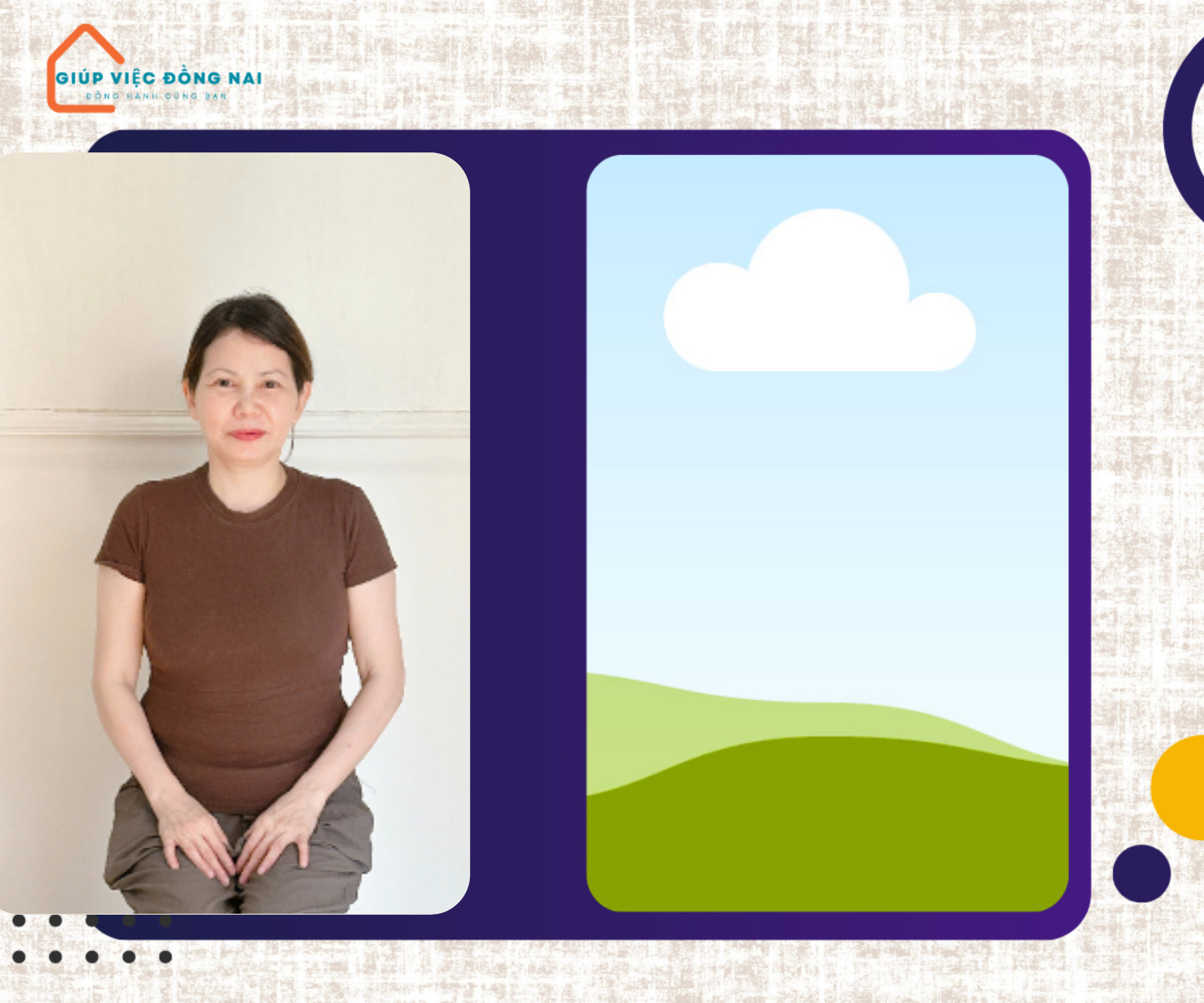 Chị LÊ THỊ THUÝ HƯỜNG, sinh năm 1971, quê Hải Dương cần tìm việc