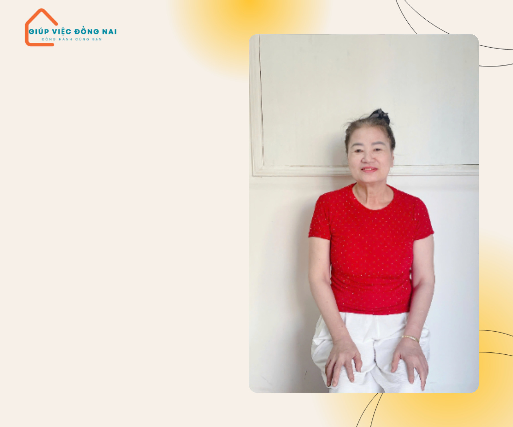 Chị Trần Thị Mai, sinh năm 1970, quê Sóc Trăng cần tìm việc