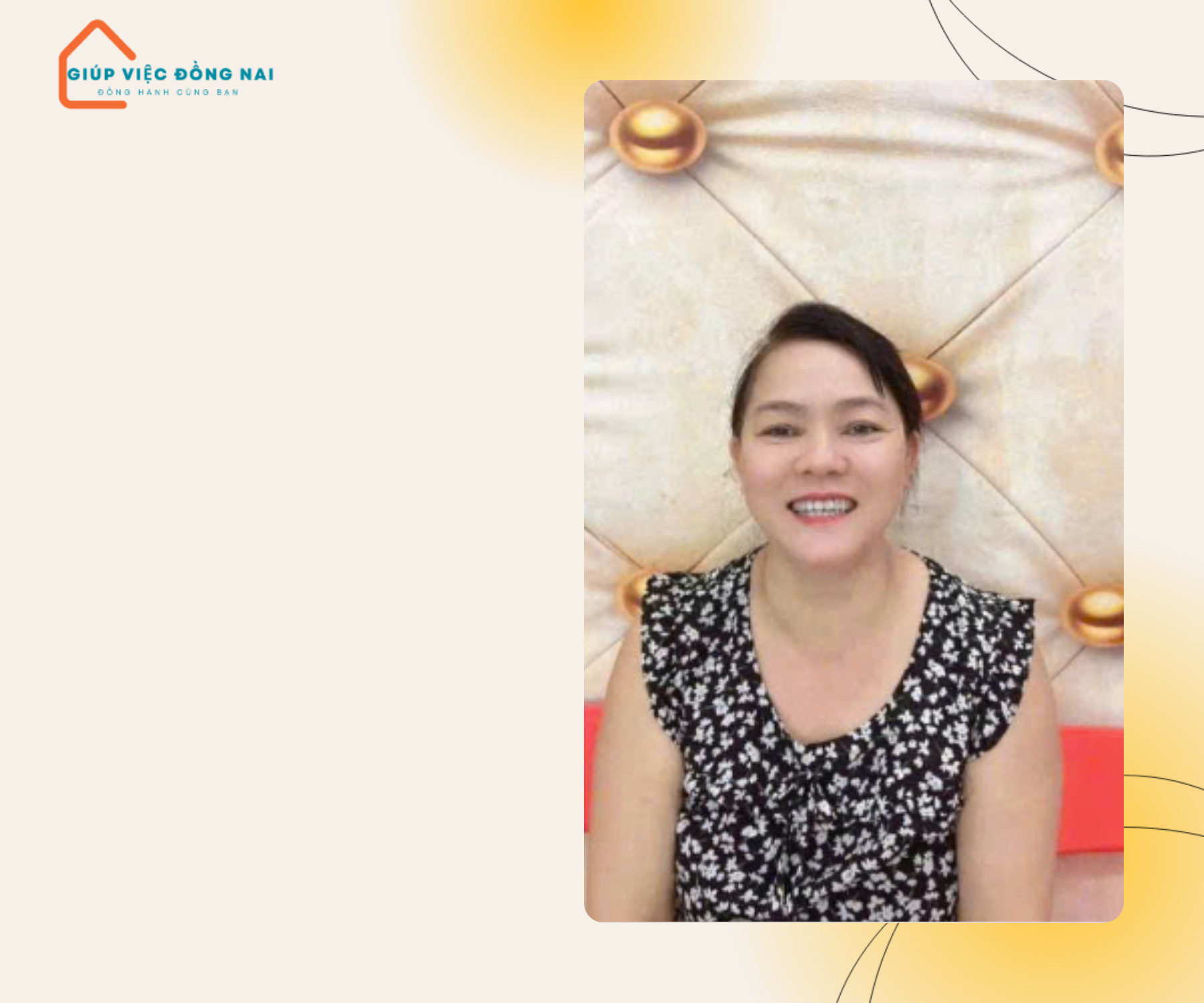 Chị TRẦN THỊ ĐÔNG, sinh năm 1975, quê Đà Nẵng cần tìm việc