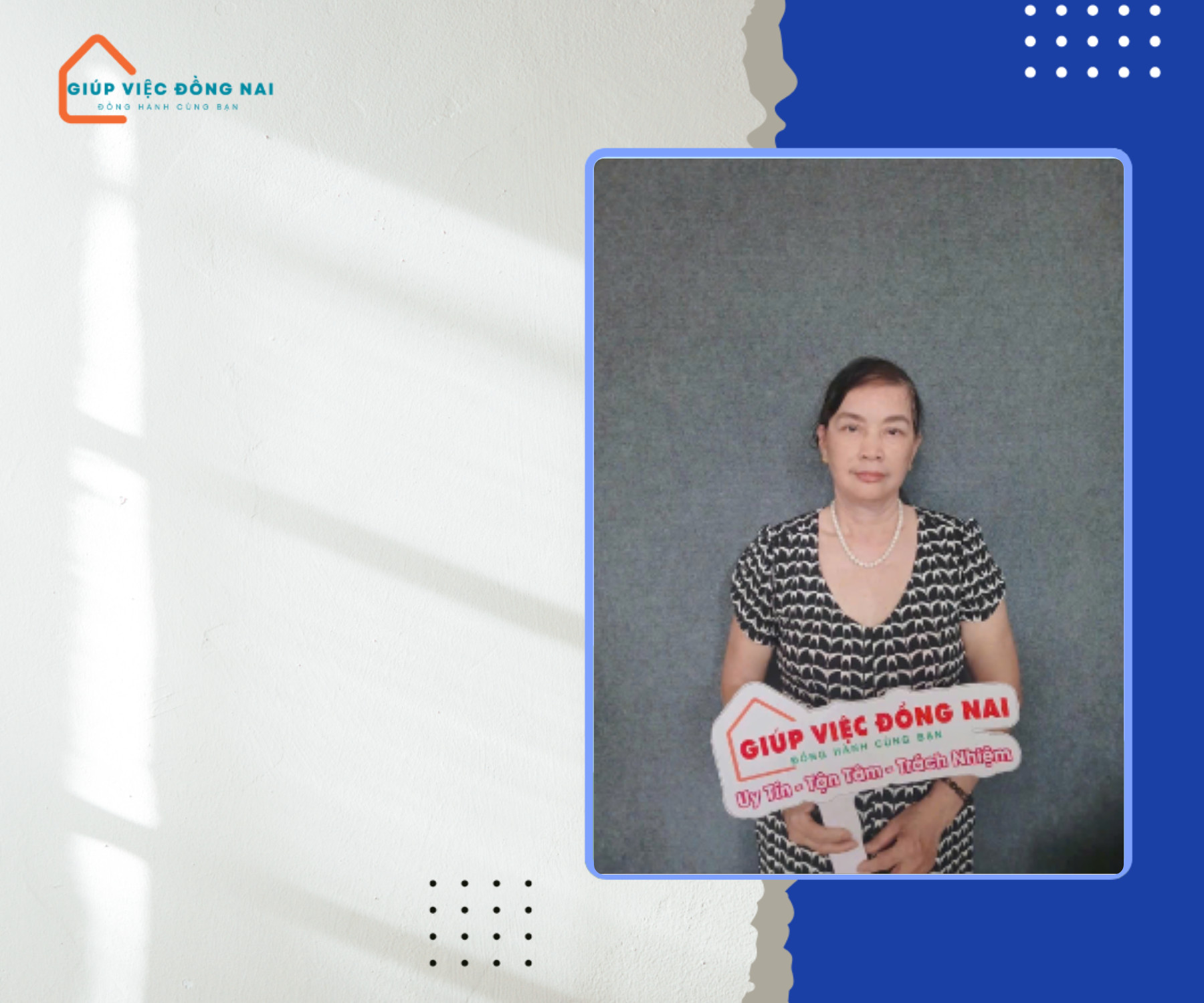 Chị Vũ Thị Nhung, sinh năm 1964, quê Đồng Nai cần tìm việc