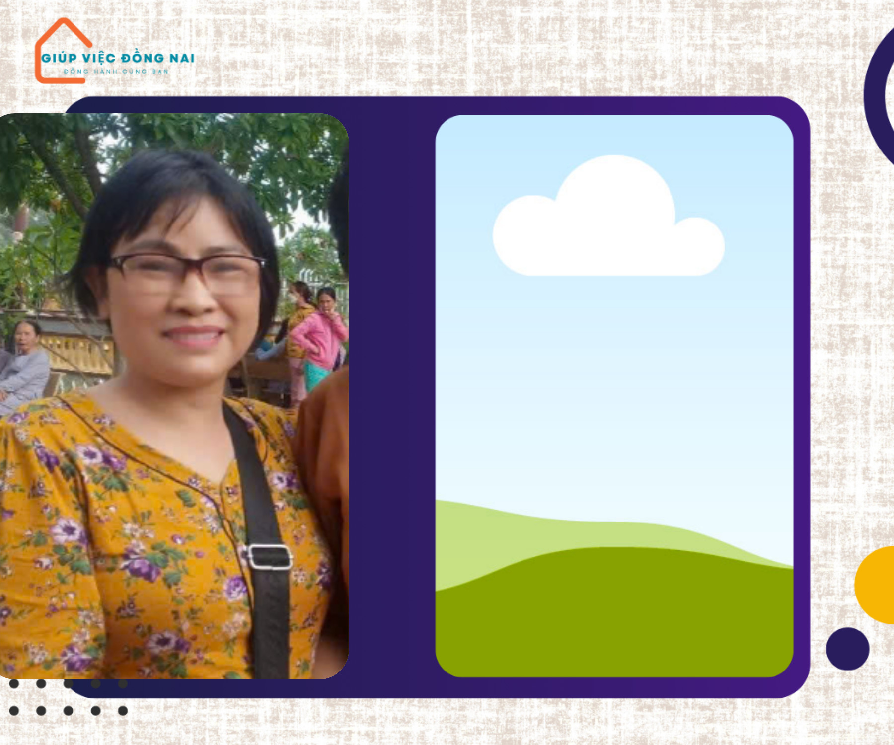 Chị HÀ THỊ NUÔI, sinh năm 1970, quê Quảng Nam cần tìm việc