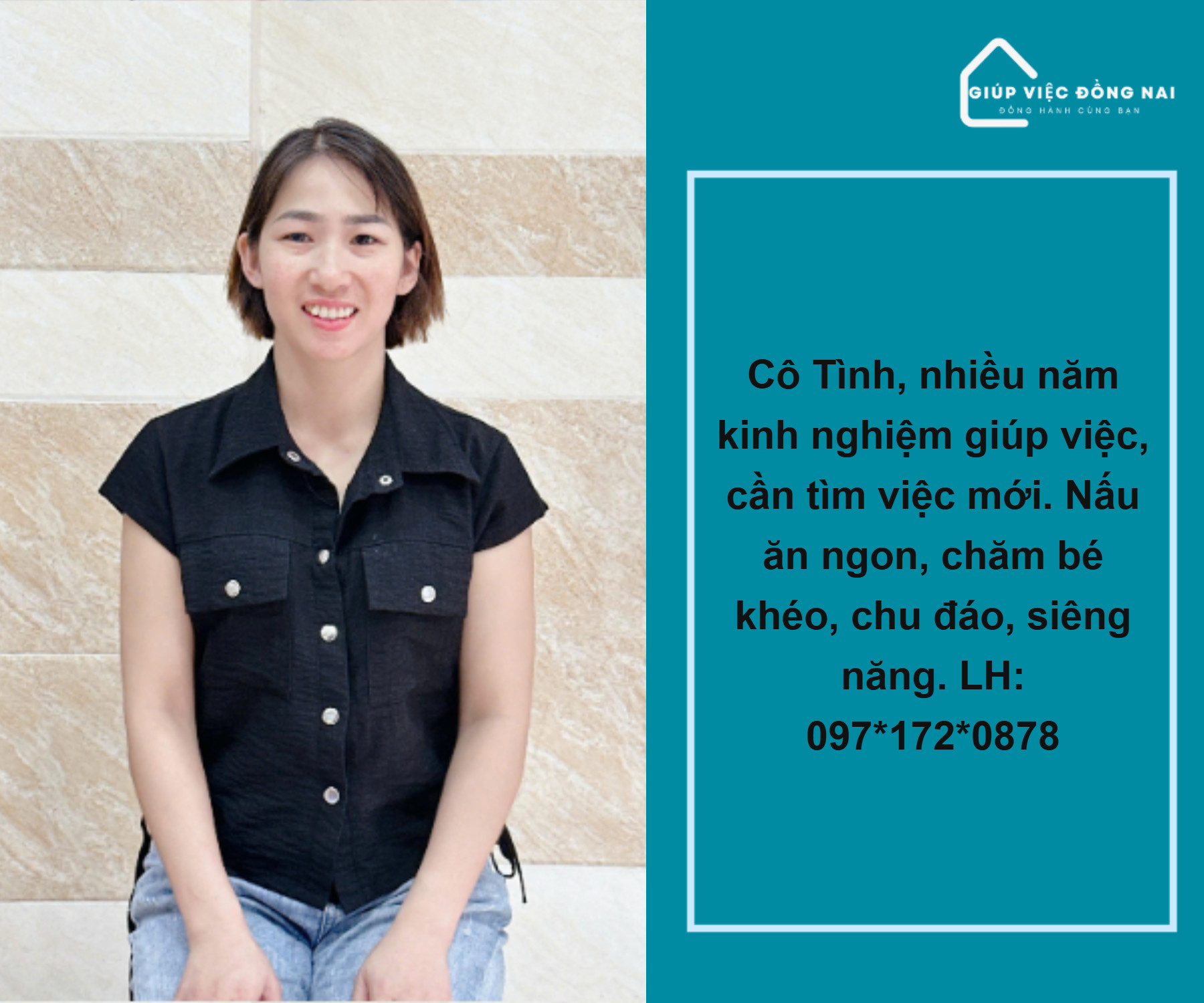 Chị VI THỊ TÌNH, sinh năm 1993, quê Thanh Hóa cần tìm việc