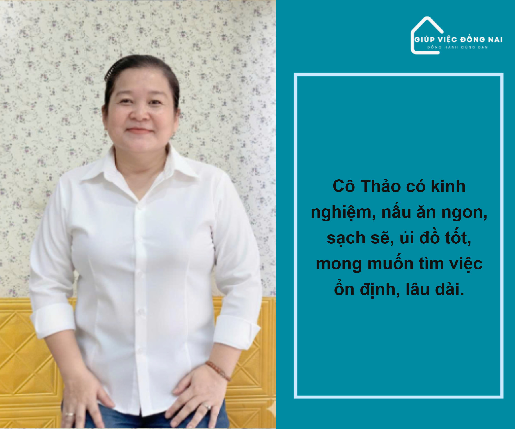 Chị LÊ THỊ THẢO, sinh năm 1971, quê Cần Thơ cần tìm việc