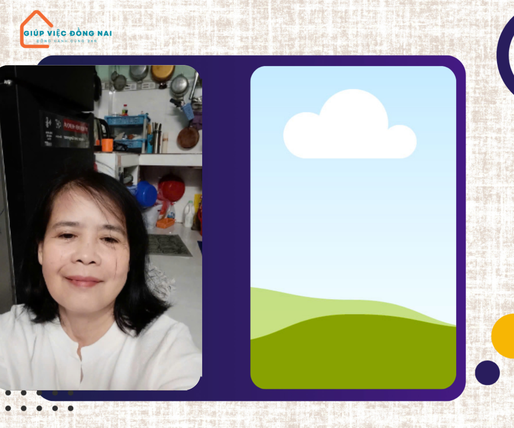 Chị LÊ THỊ TIẾP, sinh năm 1970, quê Khánh Hòa cần tìm việc