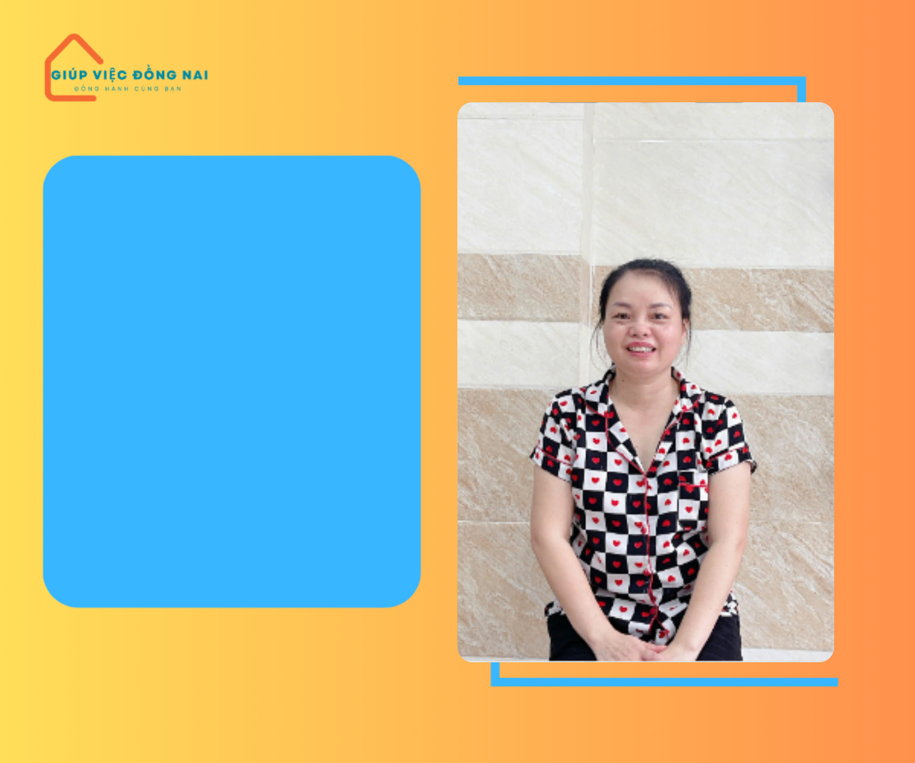 Chị NGUYỄN THỊ HUỆ, sinh năm 1982, quê Hà Tĩnh cần tìm việc