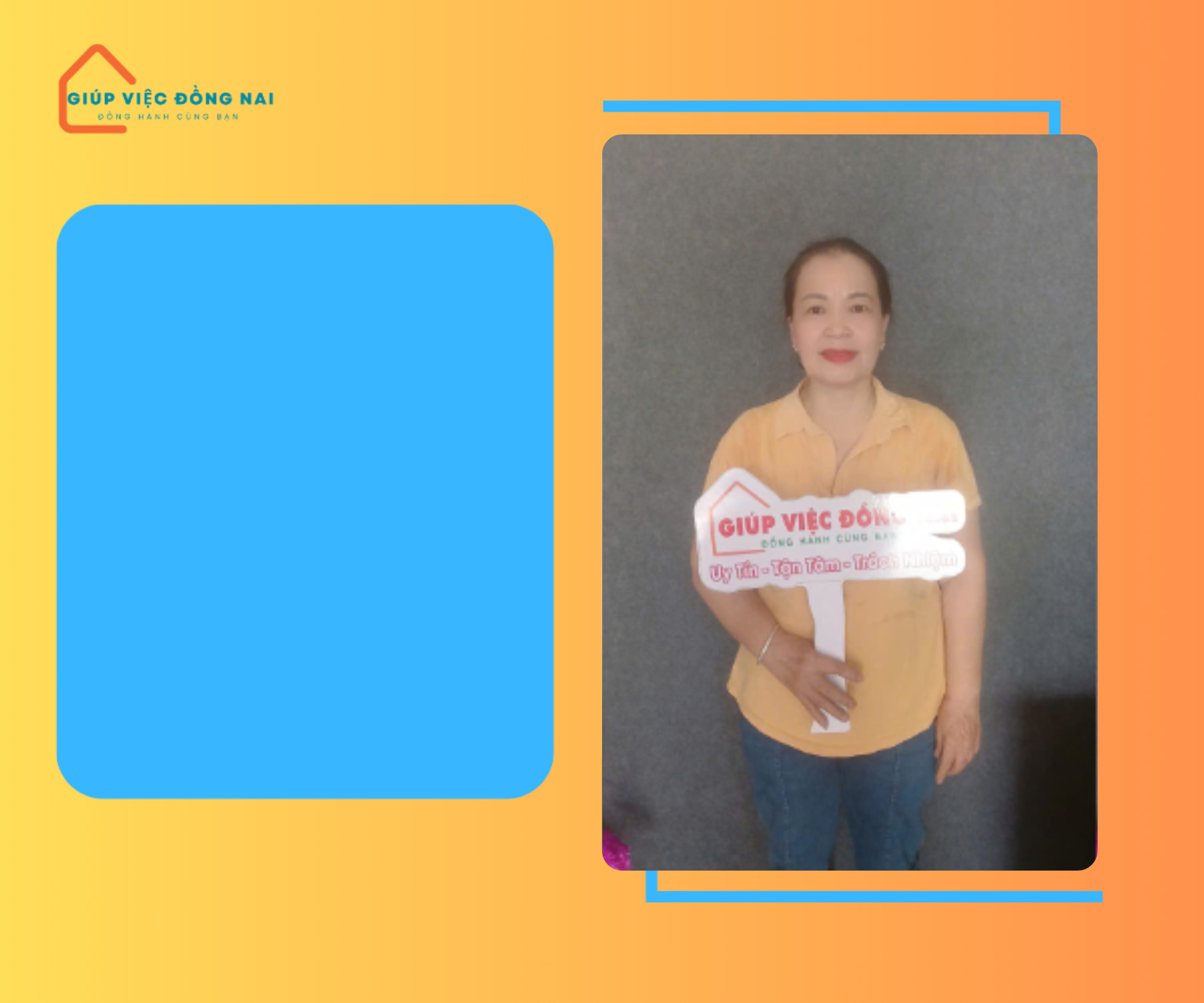 Chị NGUYỄN THỊ PHƯƠNG, sinh năm 1964, quê Hải Dương cần tìm việc