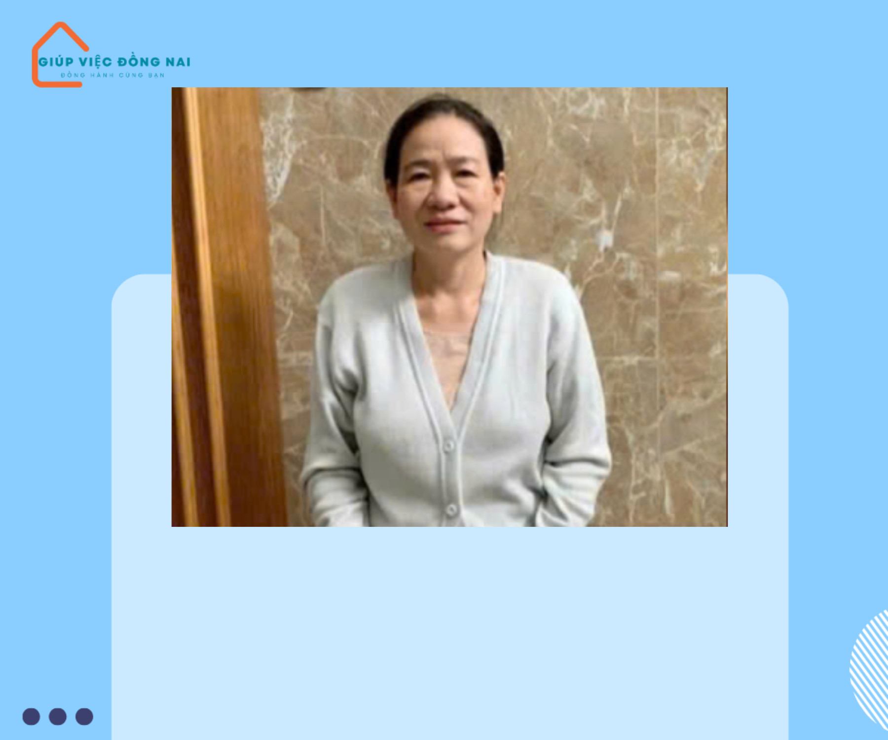 Chị NGÔ THỊ KIM NGA, sinh năm 1972, quê Hưng Yên cần tìm việc