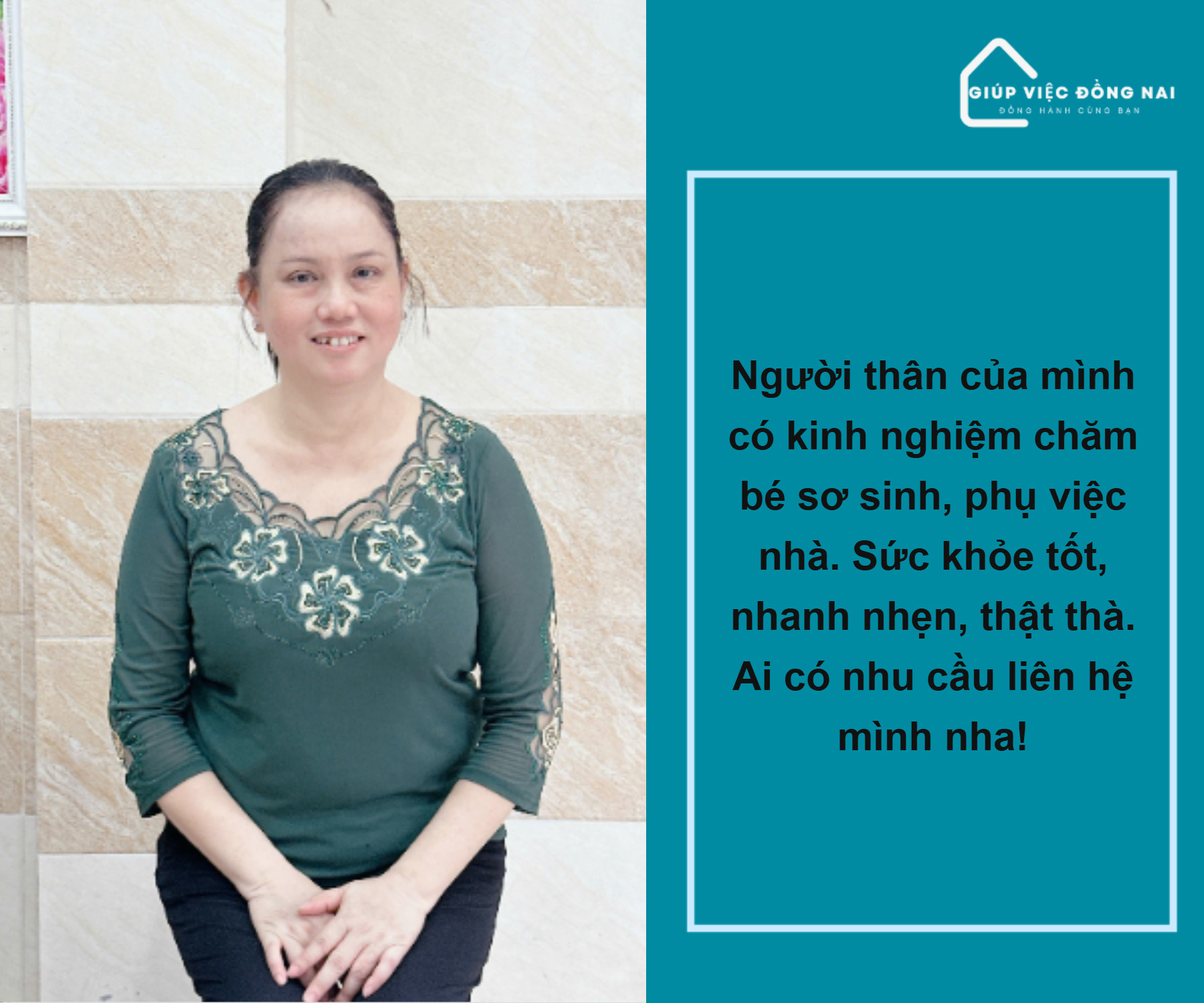 Chị LÊ NGỌC TUYẾT, sinh năm 1973, quê Cần Thơ cần tìm việc