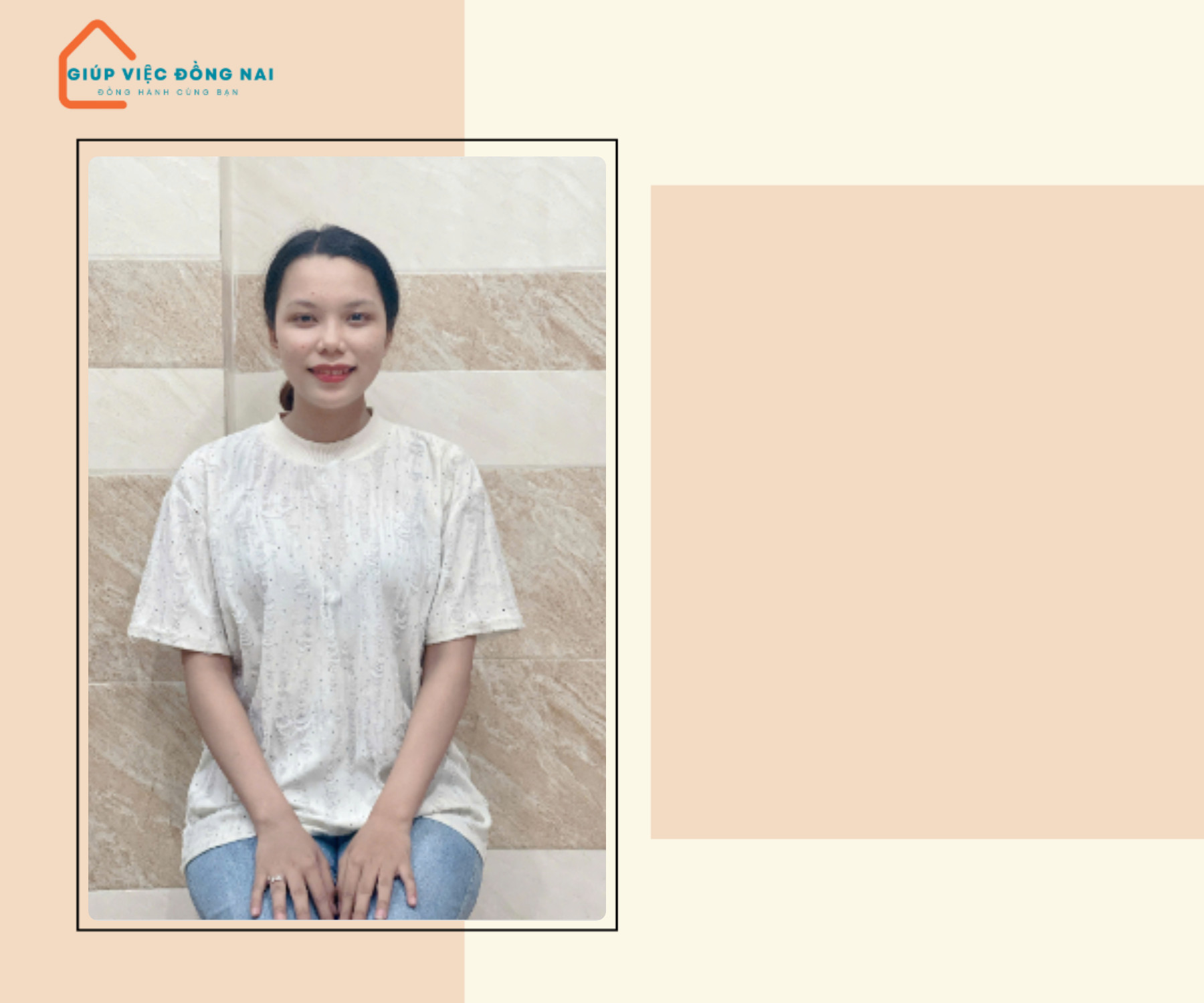 Chị TÔN THỊ NGÂN, sinh năm 2001, quê Trà Vinh cần tìm việc