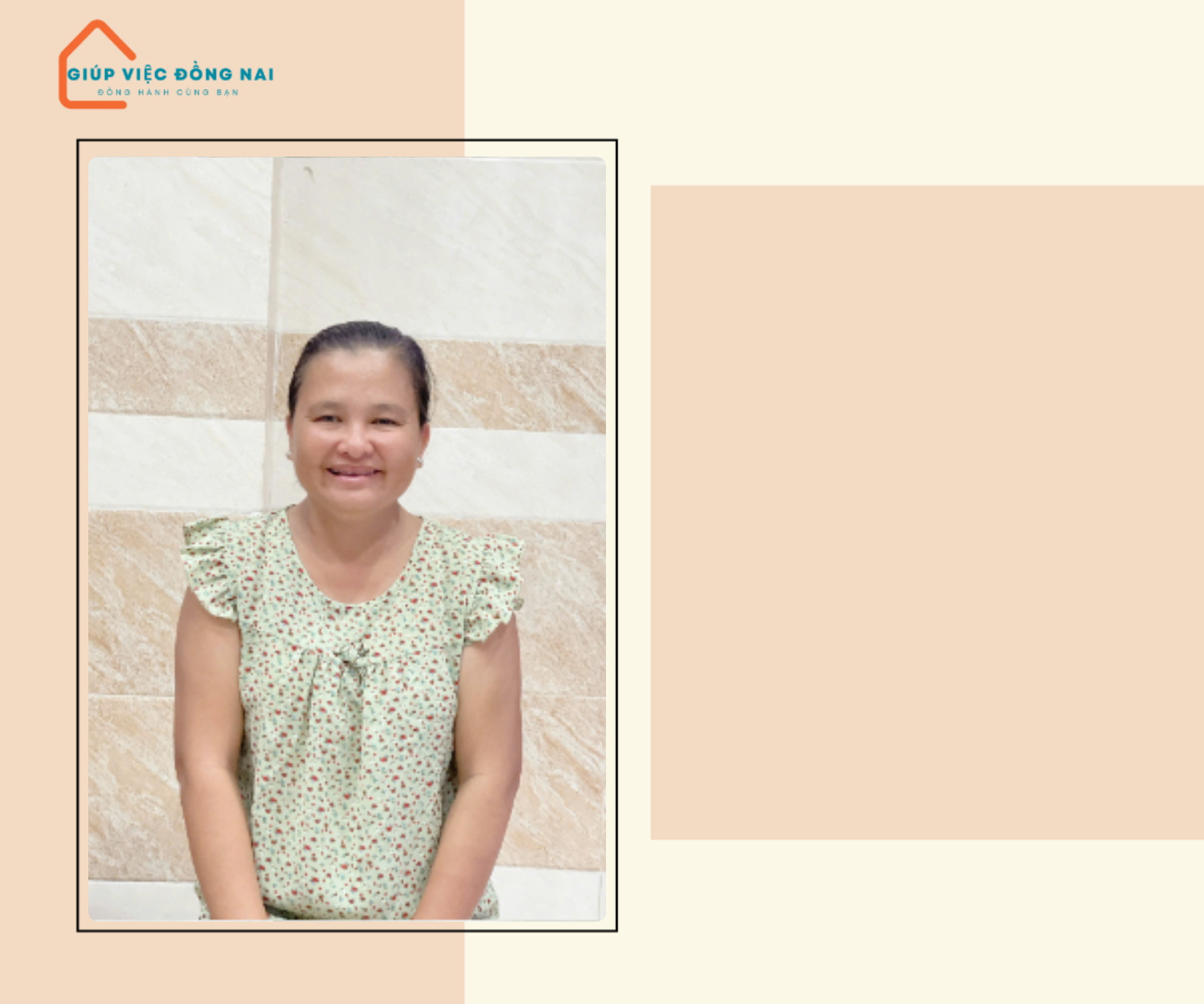 Chị PHẠM TUYẾT LOAN, sinh năm 1981, quê Tiền Giang cần tìm việc