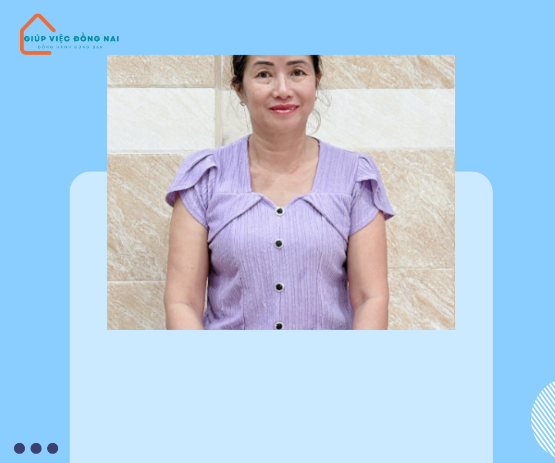 Chị Đỗ Diễm Ngọc, sinh năm 1973, quê Thái Bình cần tìm việc