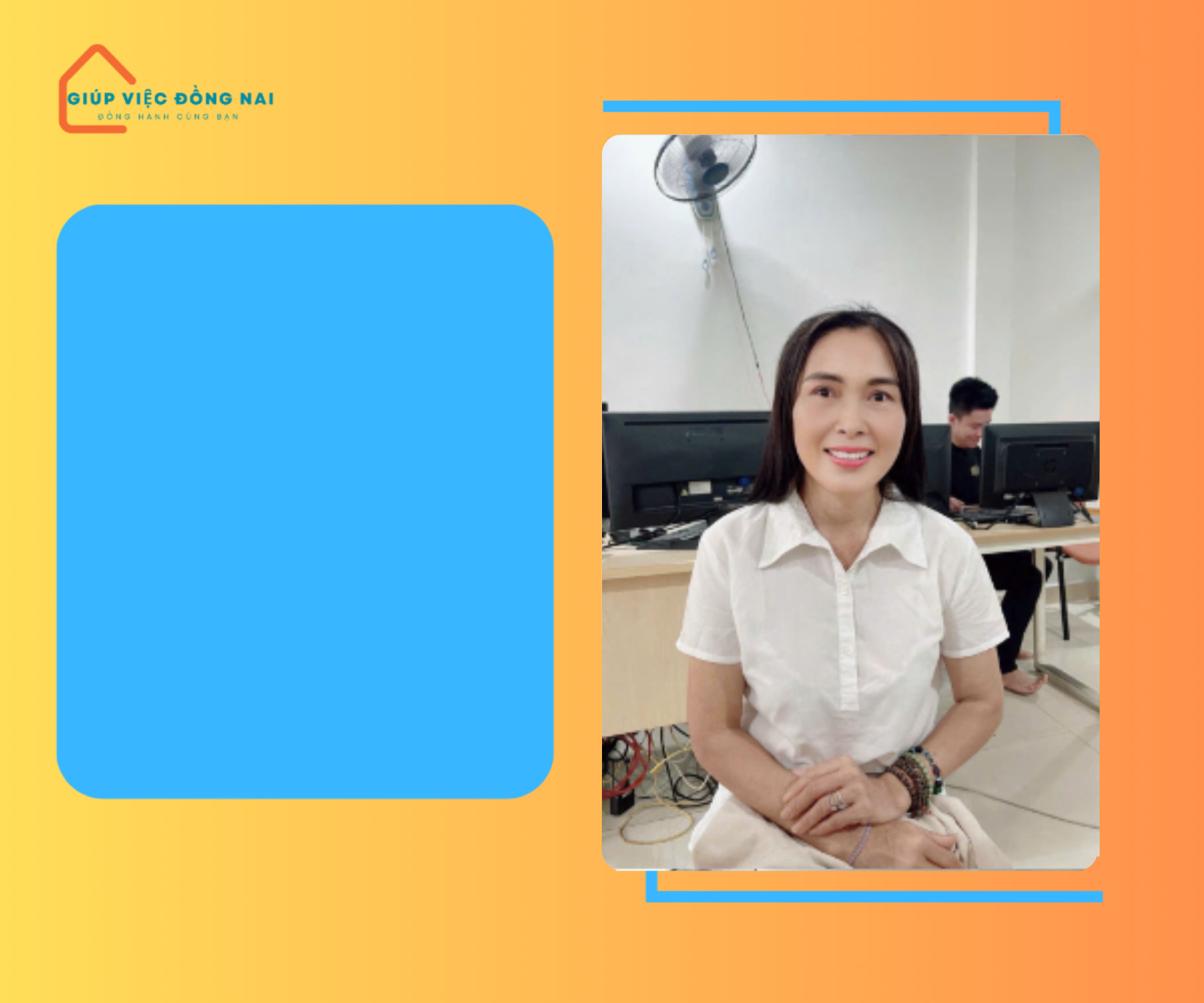 Chị NGUYỄN THỊ DIỆN, sinh năm 1975, quê Hồ Chí Minh cần tìm việc