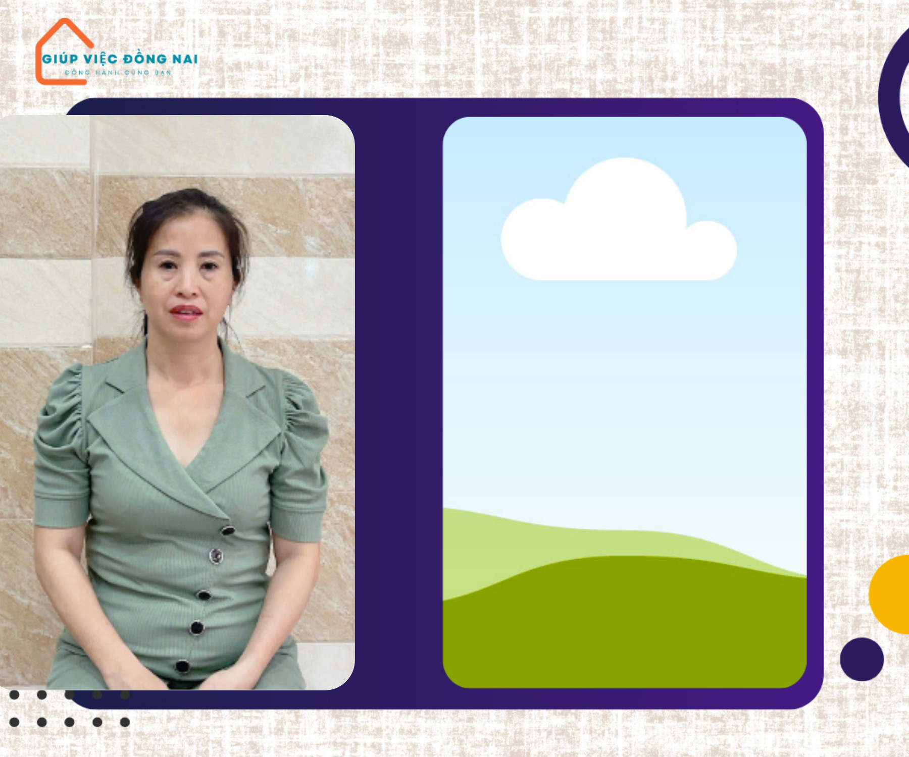 Chị TRẦN THỊ KIM DUNG, sinh năm 1978, quê Đồng Nai cần tìm việc