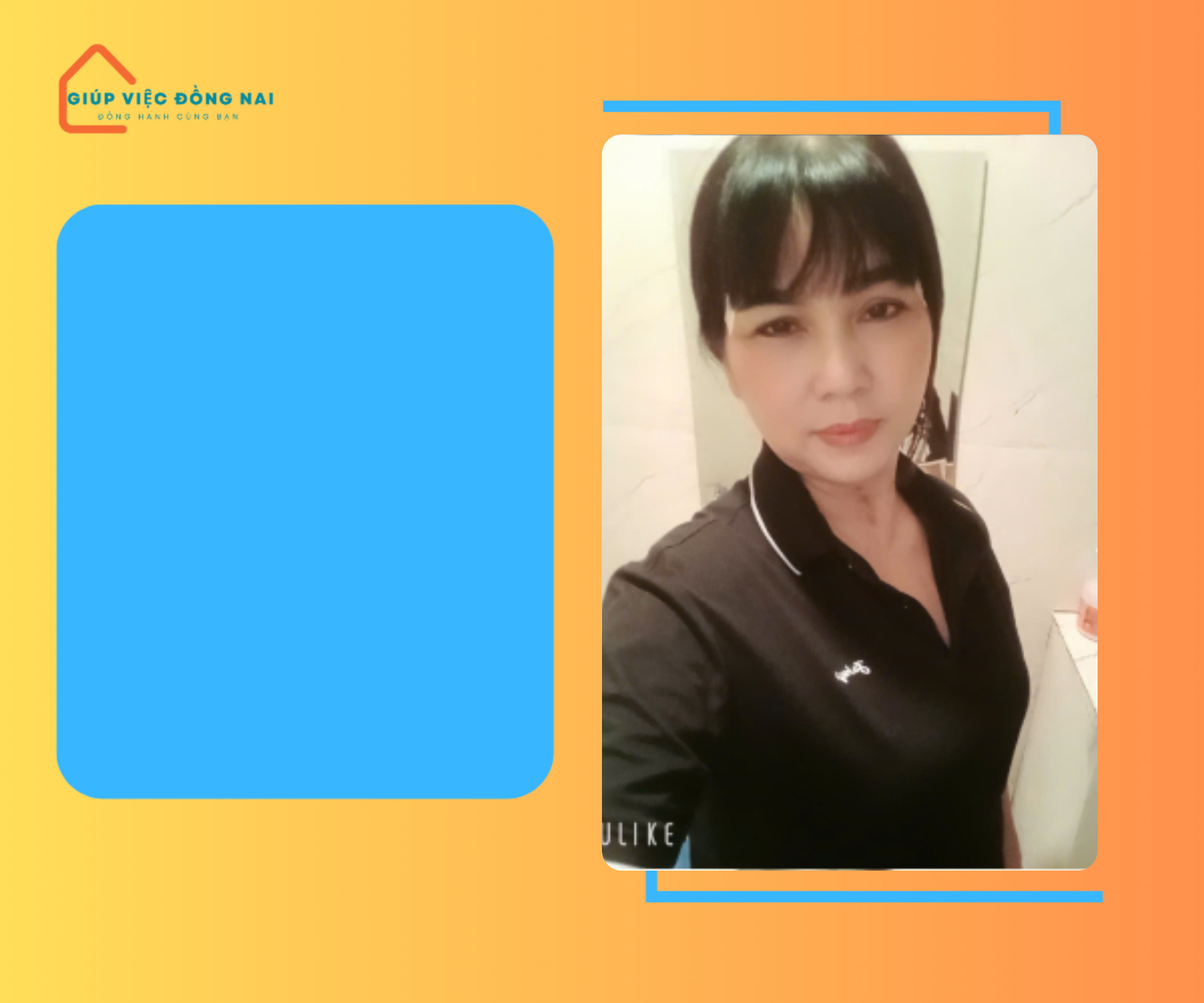 Chị TRẦN THỊ GIANG, sinh năm 1973, quê Đồng Nai cần tìm việc