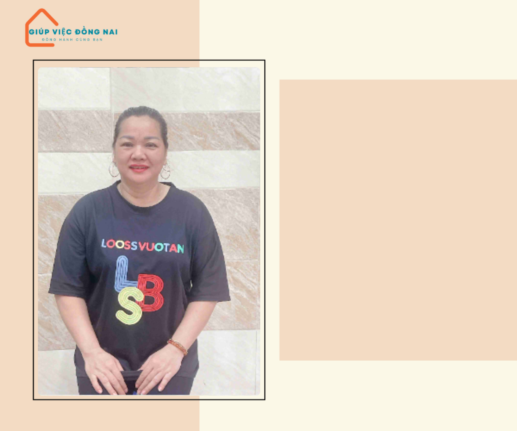 Chị Phạm Thị Anh Thuy, sinh năm 1973, quê Vĩnh Long cần tìm việc