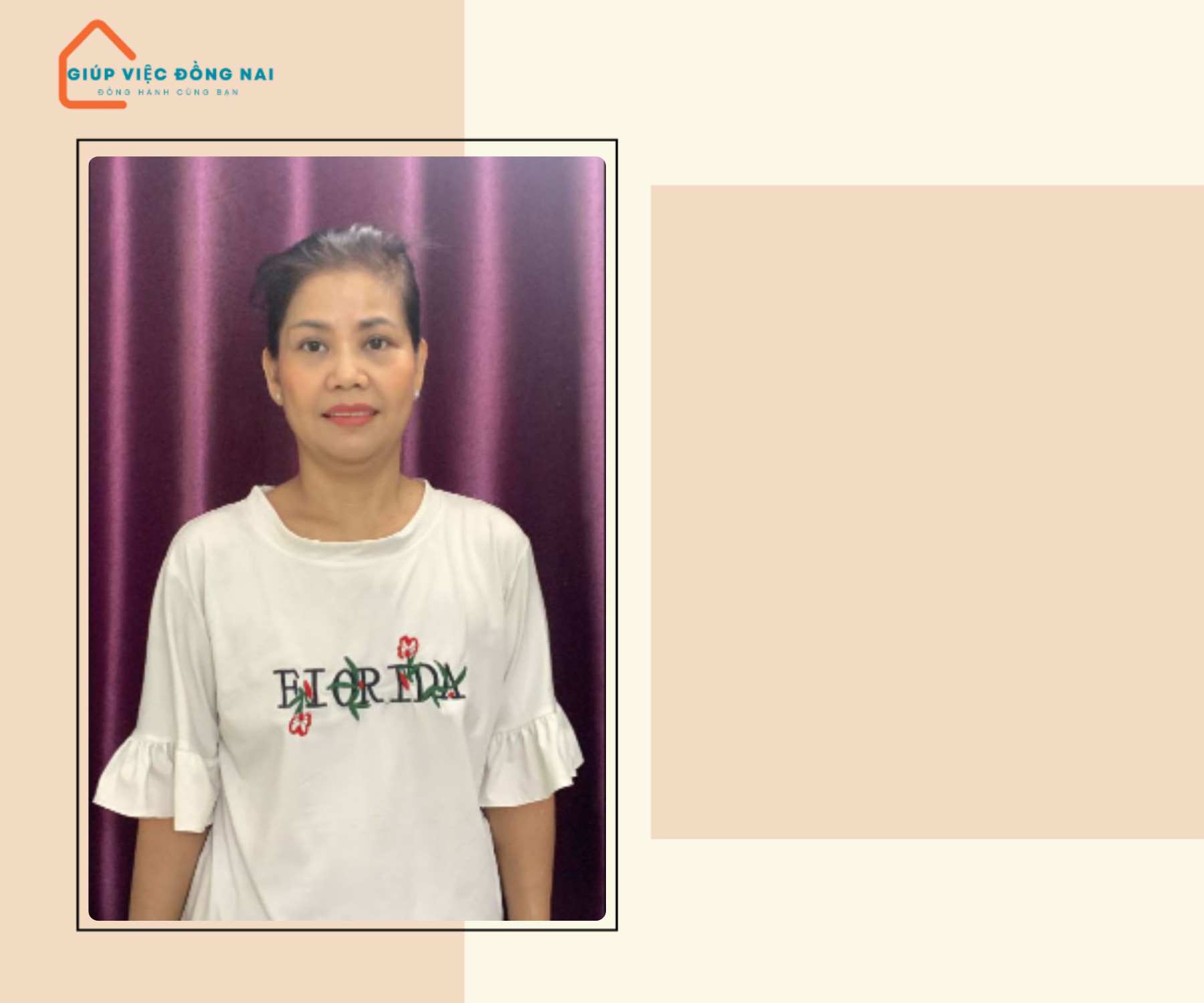 Chị VÕ THỊ NGỌC TRÂM, sinh năm 1972, quê Hồ Chí Minh cần tìm việc