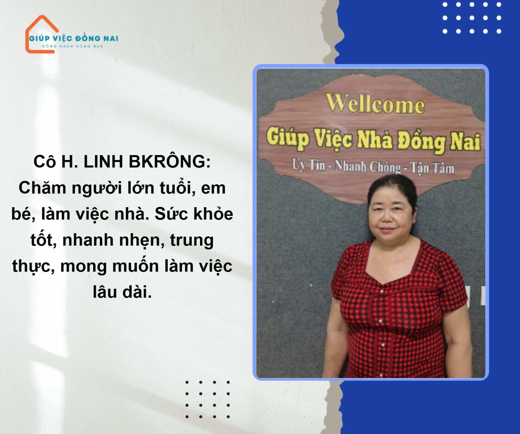 Chị H LINH BKRÔNG, sinh năm 1972, quê Đắk Nông cần tìm việc