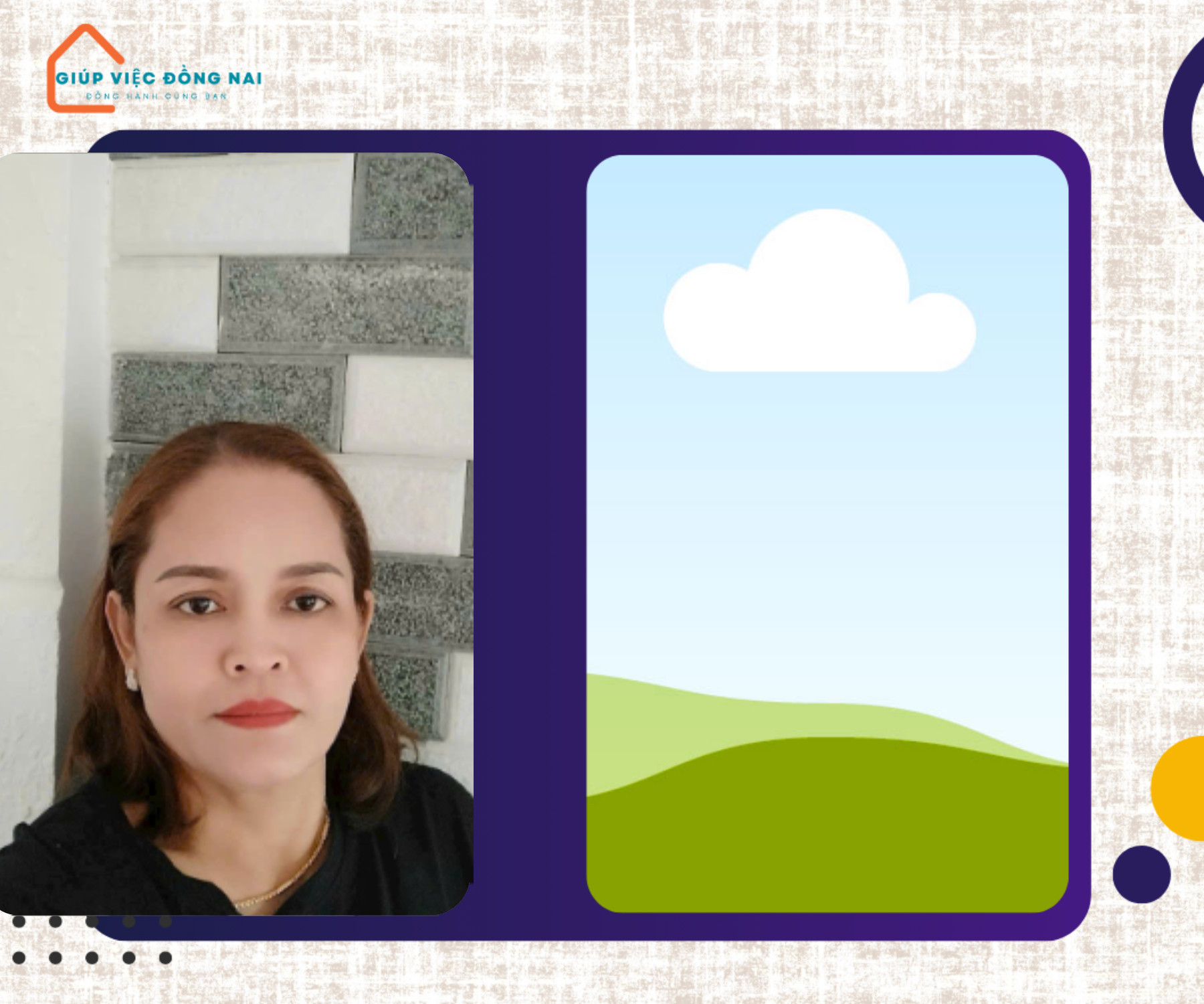 Chị LÊ THỊ HẠNH, sinh năm 1979, quê Đồng Tháp cần tìm việc