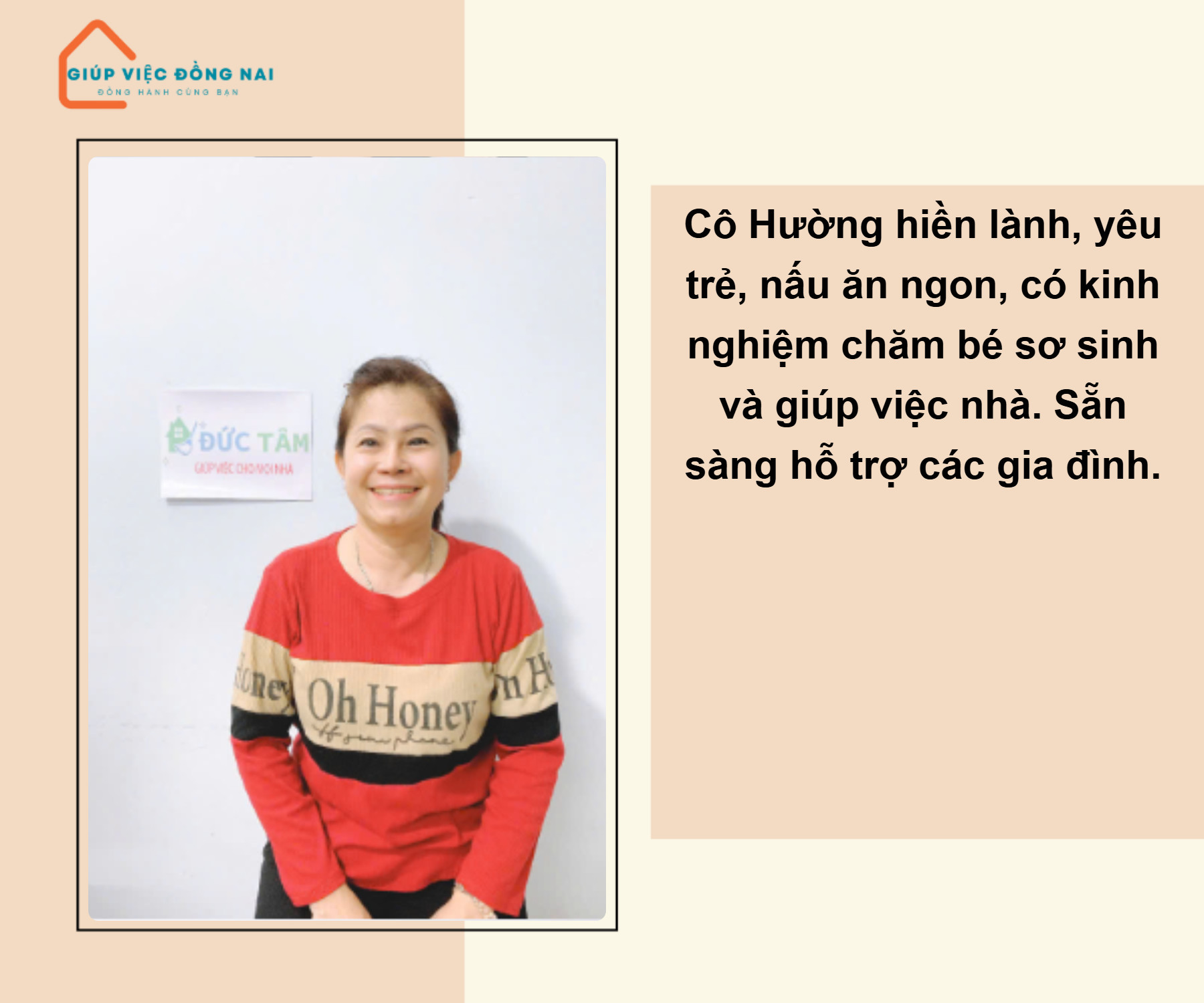 Chị LÊ THỊ KIM HƯỜNG, sinh năm 1970, quê Hồ Chí Minh cần tìm việc