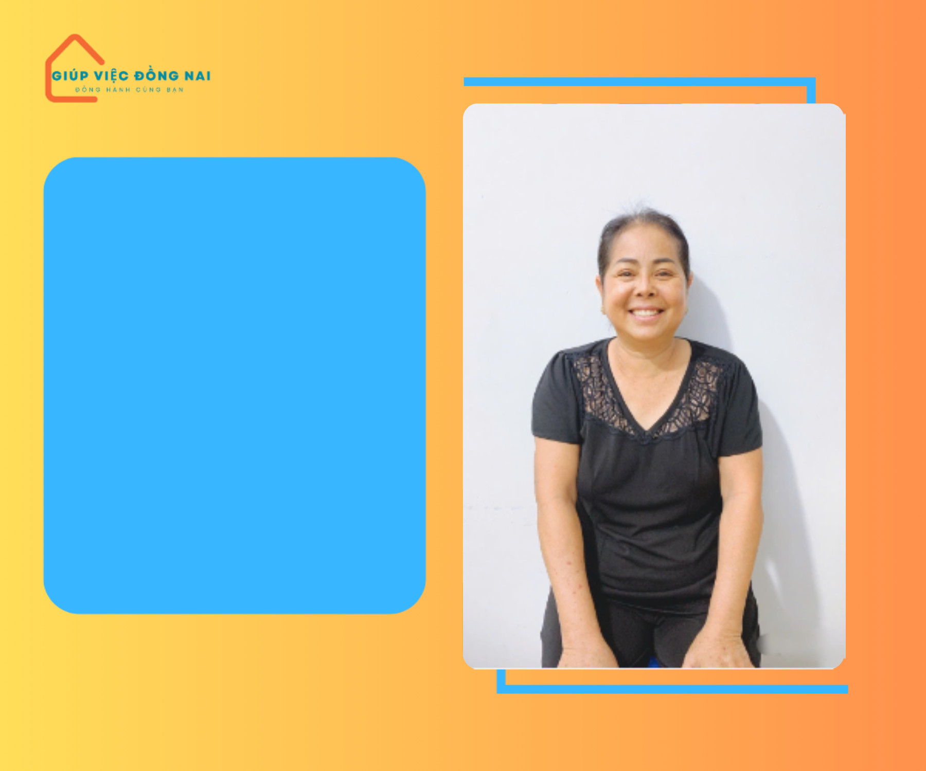 Chị Đống Thị Hoa, sinh năm 1970, quê Đồng Nai cần tìm việc