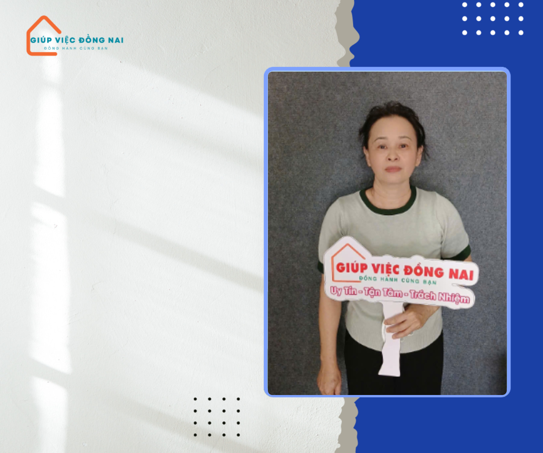 Chị NGUYỄN THỊ LOAN, sinh năm 1969, quê Bến Tre cần tìm việc